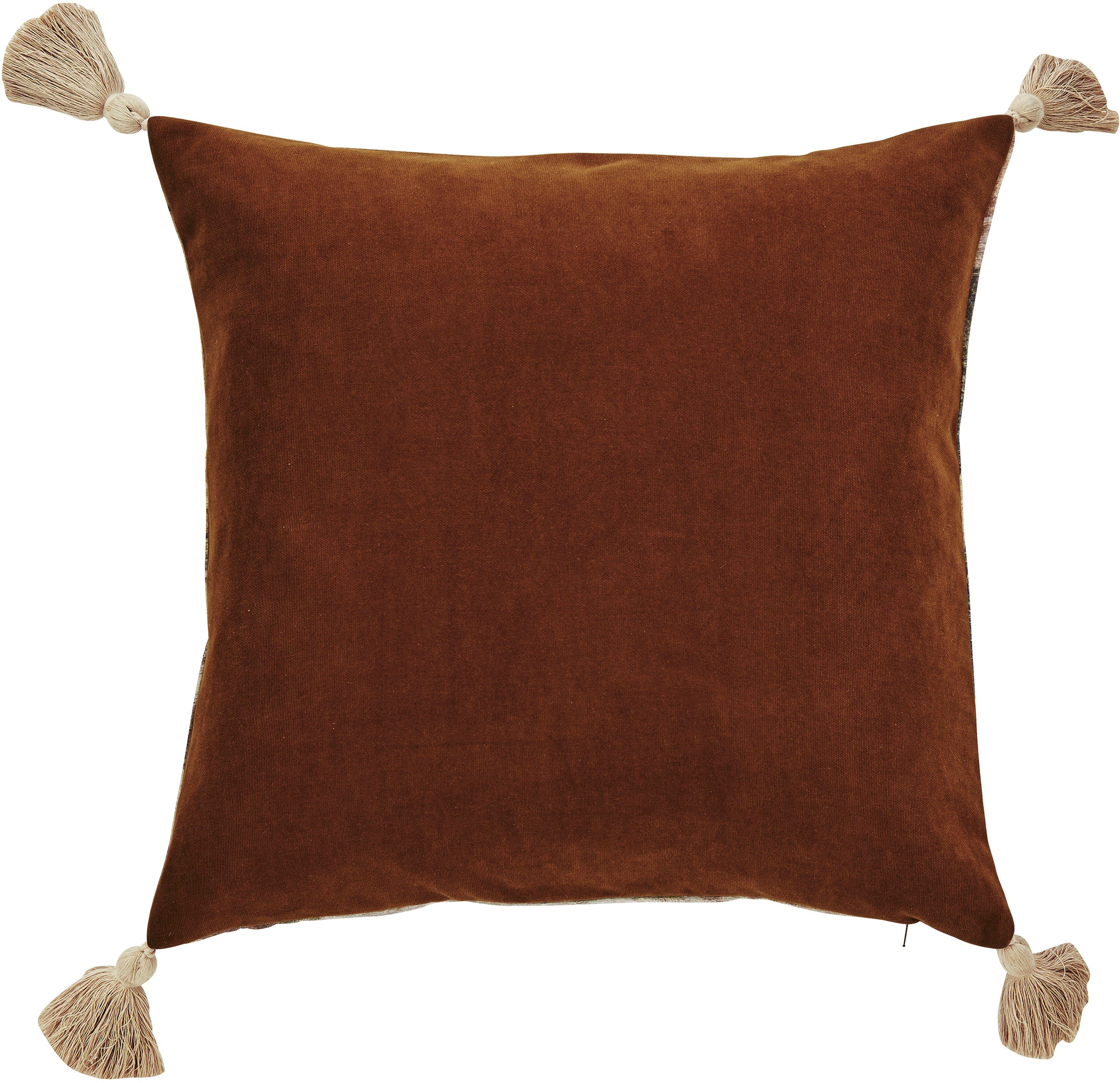 done.® Dekokissen Indian Summer, bedruckte Kissenhülle mit Tasseln