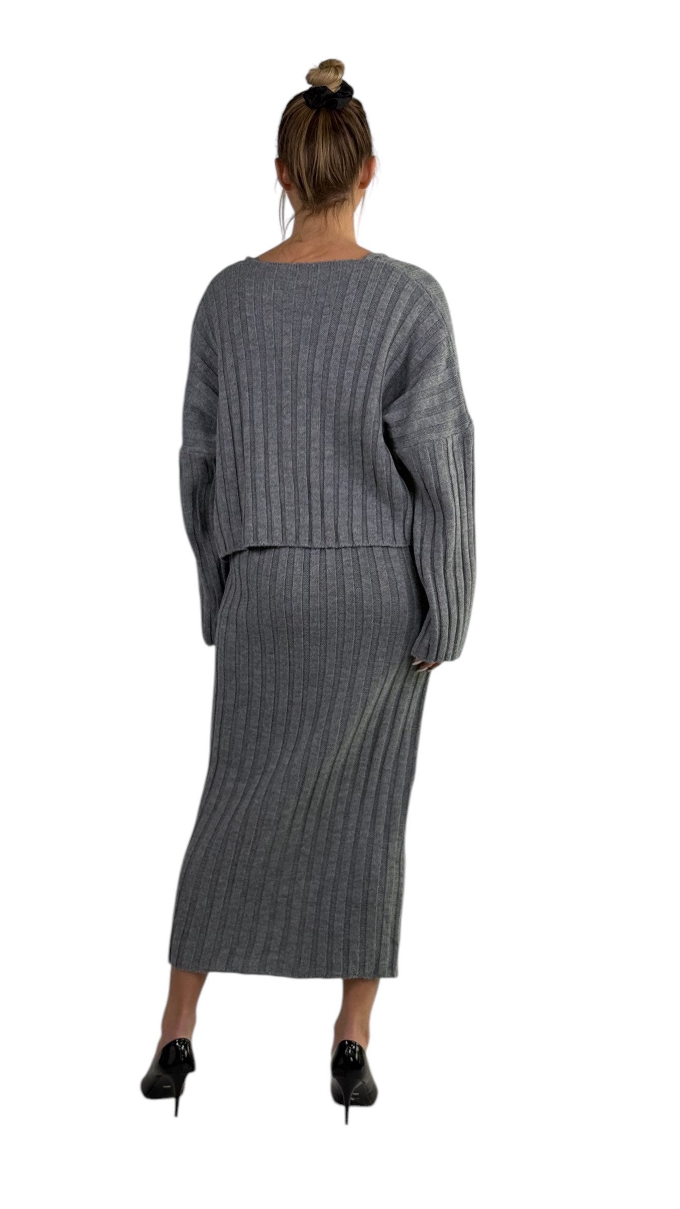 Mississhop Strickkleid Strickkleid Strickanzug Rock Pullover Damen M.3079