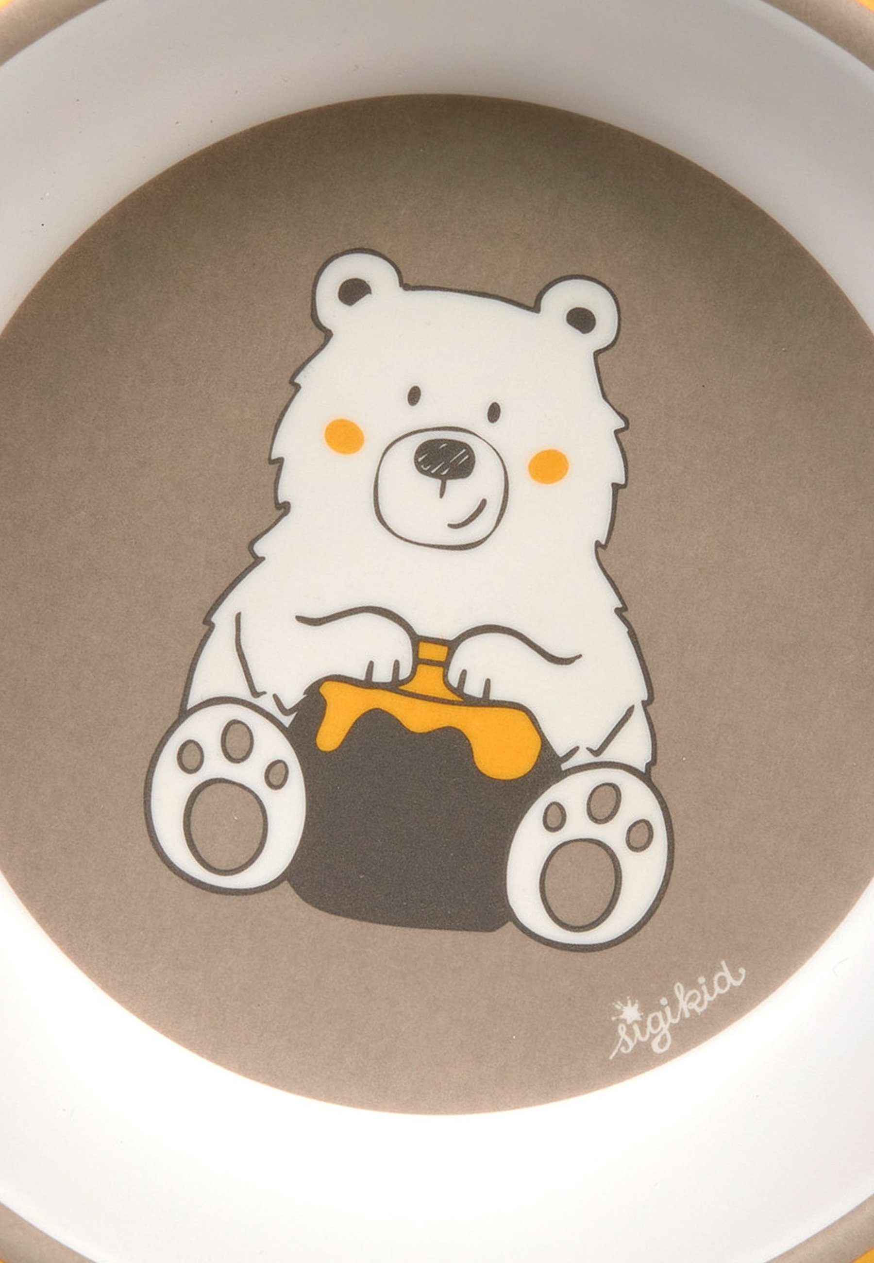 Sigikid Kinderschüssel Kindergeschirr Schüssel Bär HoniBoni Bear rPET, 100% rPET, Silikonring im Boden, (1-tlg)
