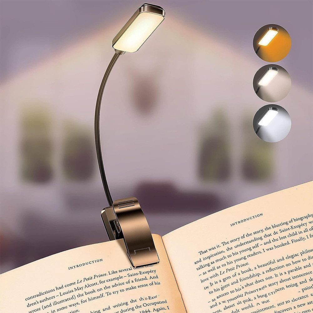 zggzerg LED Leselampe Leselampe Buch Klemme, günstig online kaufen