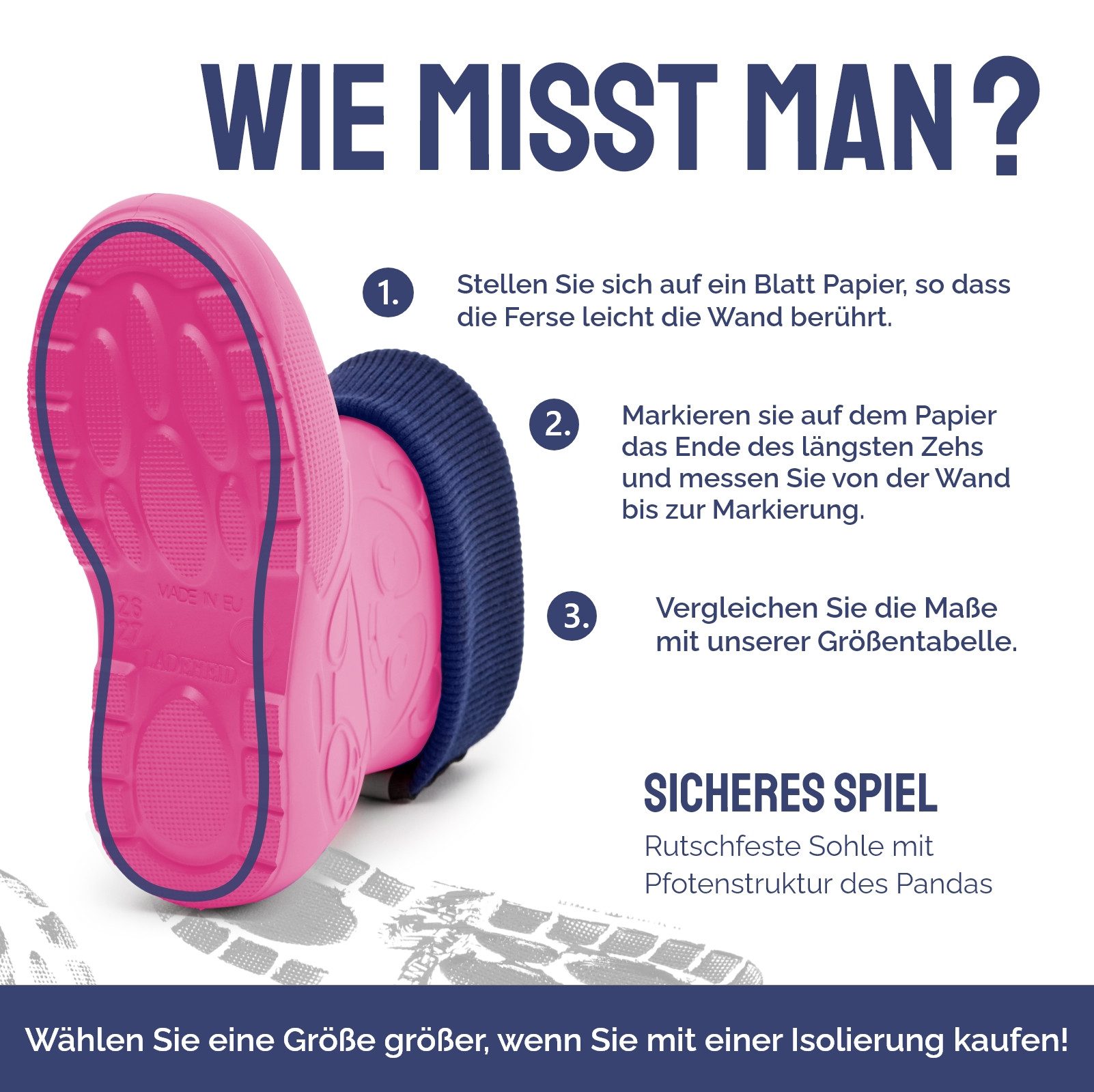 Ladeheid Kinder Federleichte Gummistiefel Thermo mit Fütterung LA-CA-Panda249 Gummistiefel – Bild 4 von 5