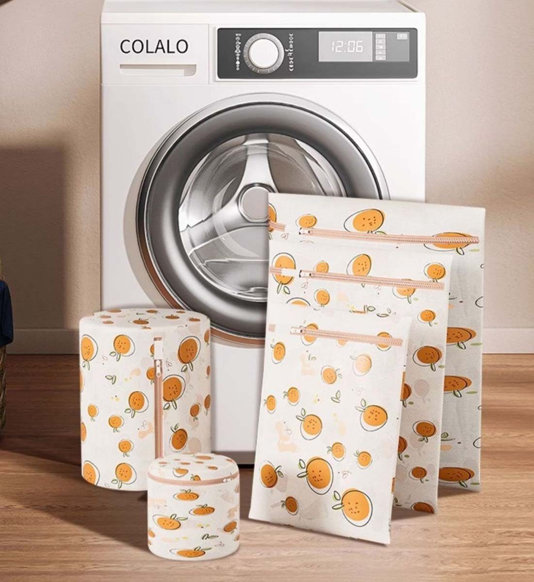 FIDDY Wäschenetz Wäschesack mit Cartoon-Print, großes Fassungsvermögen,(5-St), Schnelles Abtropfen, geeignet zum Waschen von Gegenständen