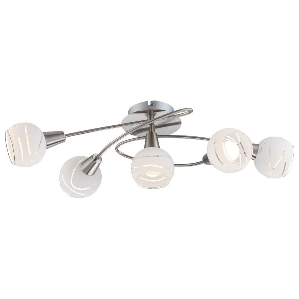etc-shop LED Deckenlampe Leuchtmittel Glas Flur nicht Wohnzimmerlampe Kugelleuchte, inklusive, Deckenleuchte