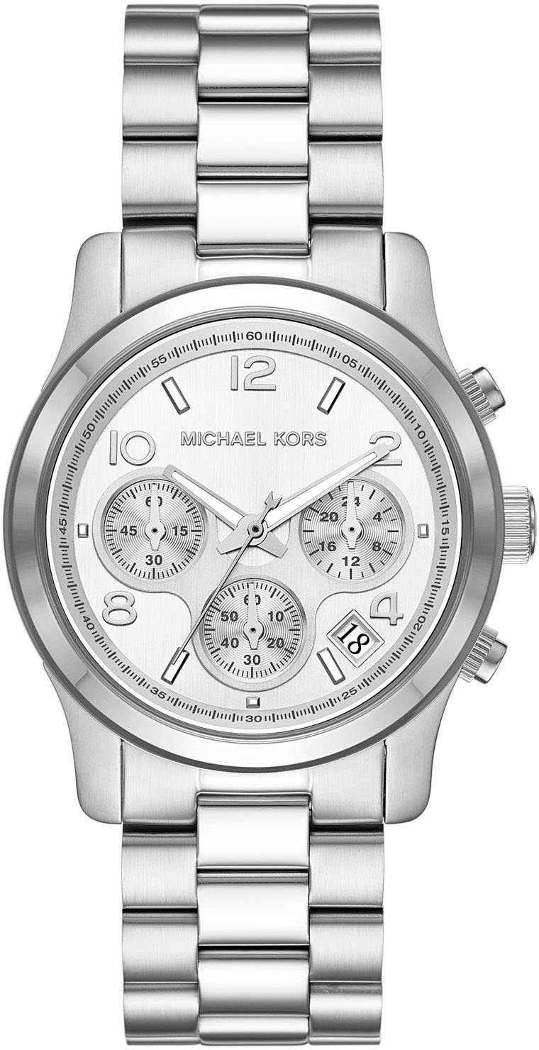 MICHAEL KORS Chronograph RUNWAY MK7325, Quarzuhr, Armbanduhr, Damenuhr, Stoppfunktion, Edelstahlarmband