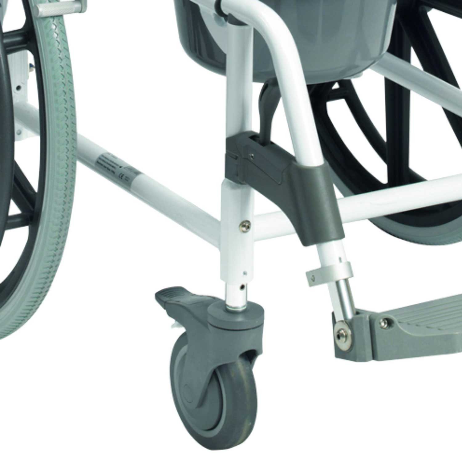 Drive Medical Dusch-Toilettenrollstuhl Drive Medical Aston 24 Dusch-Toilettenrollstuhl bis 160 kg, mit Toilettenfunktion, 24-Zoll-Antriebsräder – Bild 4 von 4