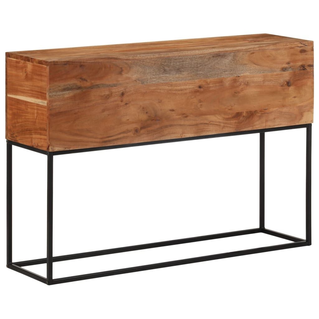vidaXL Beistelltisch Konsolentisch 110x30x75 cm Massivholz und Eisen (1-St)