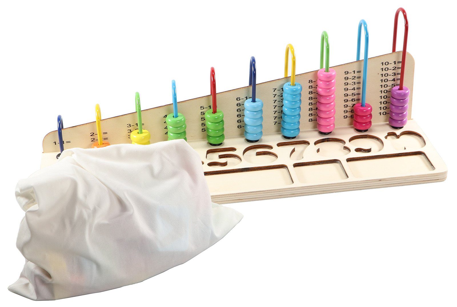 Vedes Lernspielzeug Rechenschleife Holz Lernspielzeug - Rechnen lernen, Rechenschieber