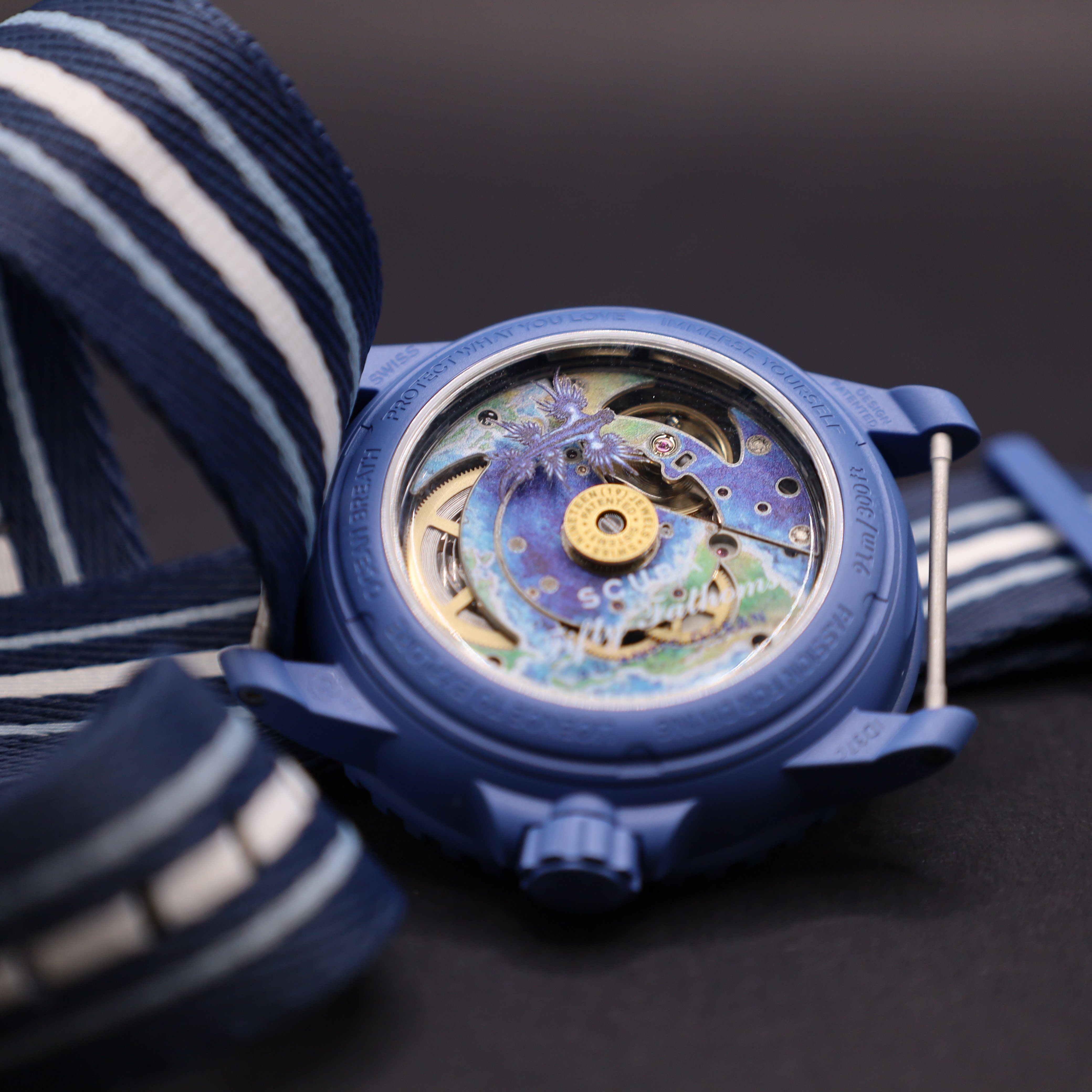 Swatch Automatikuhr Swatch x Blancpain Atlantic Ocean Automatikuhr Bioceramic Scuba