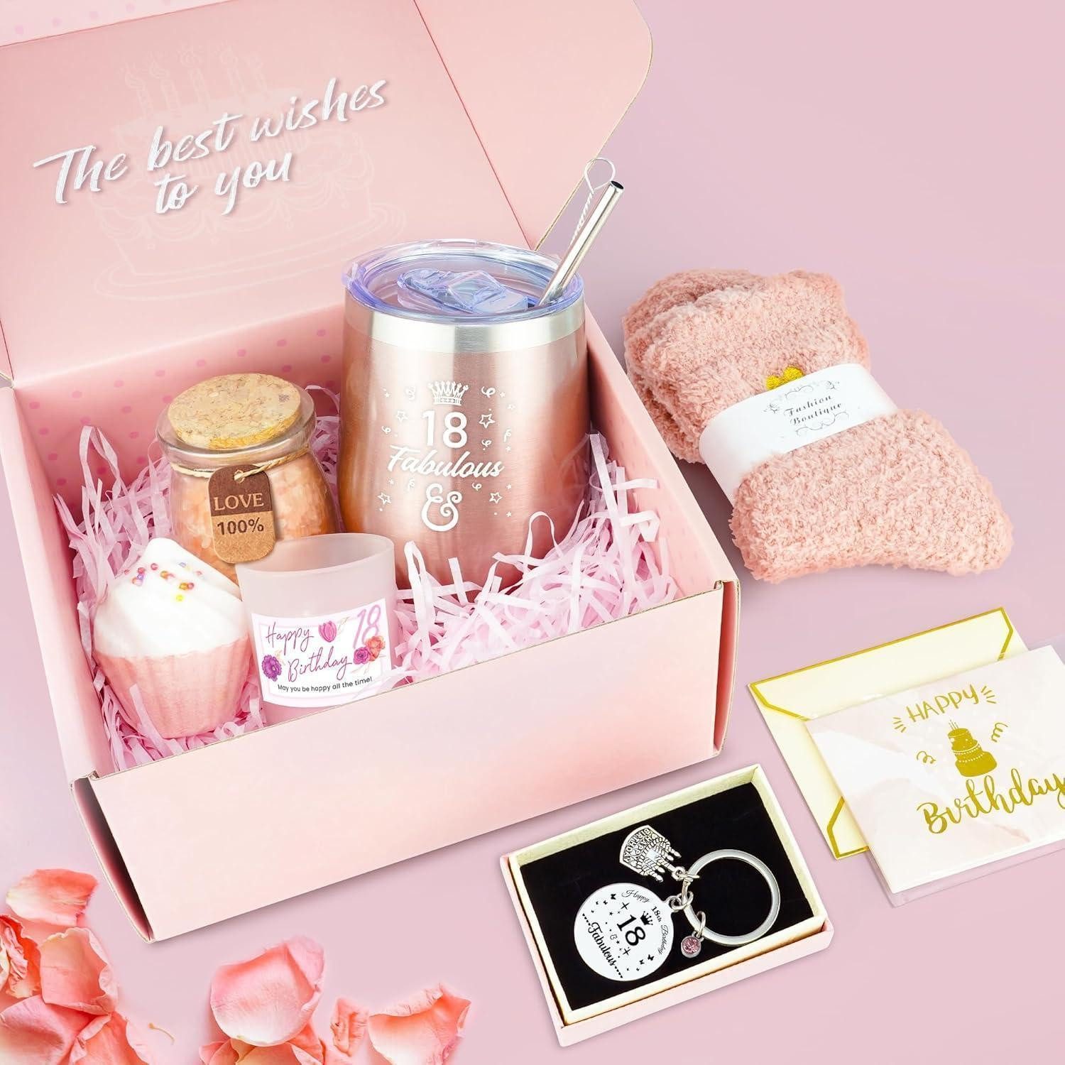 LuxusKollektion Geschenkbox Geschenkset 18 Geburtstag Mädchen Freundin Schwester 18. Geschenkset – Bild 2 von 5
