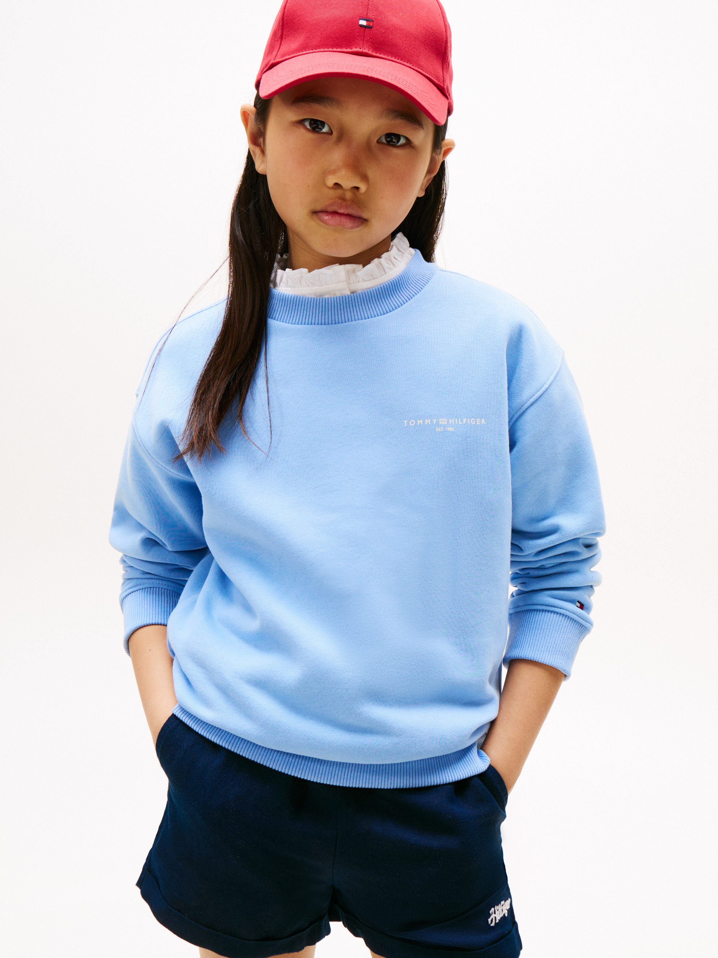 Tommy Hilfiger Sweatshirt MINI CORP C-NECK SWEATSHIRT für Kinder bis 16 Jahre, mit Logo-Stickerei – Bild 2 von 5