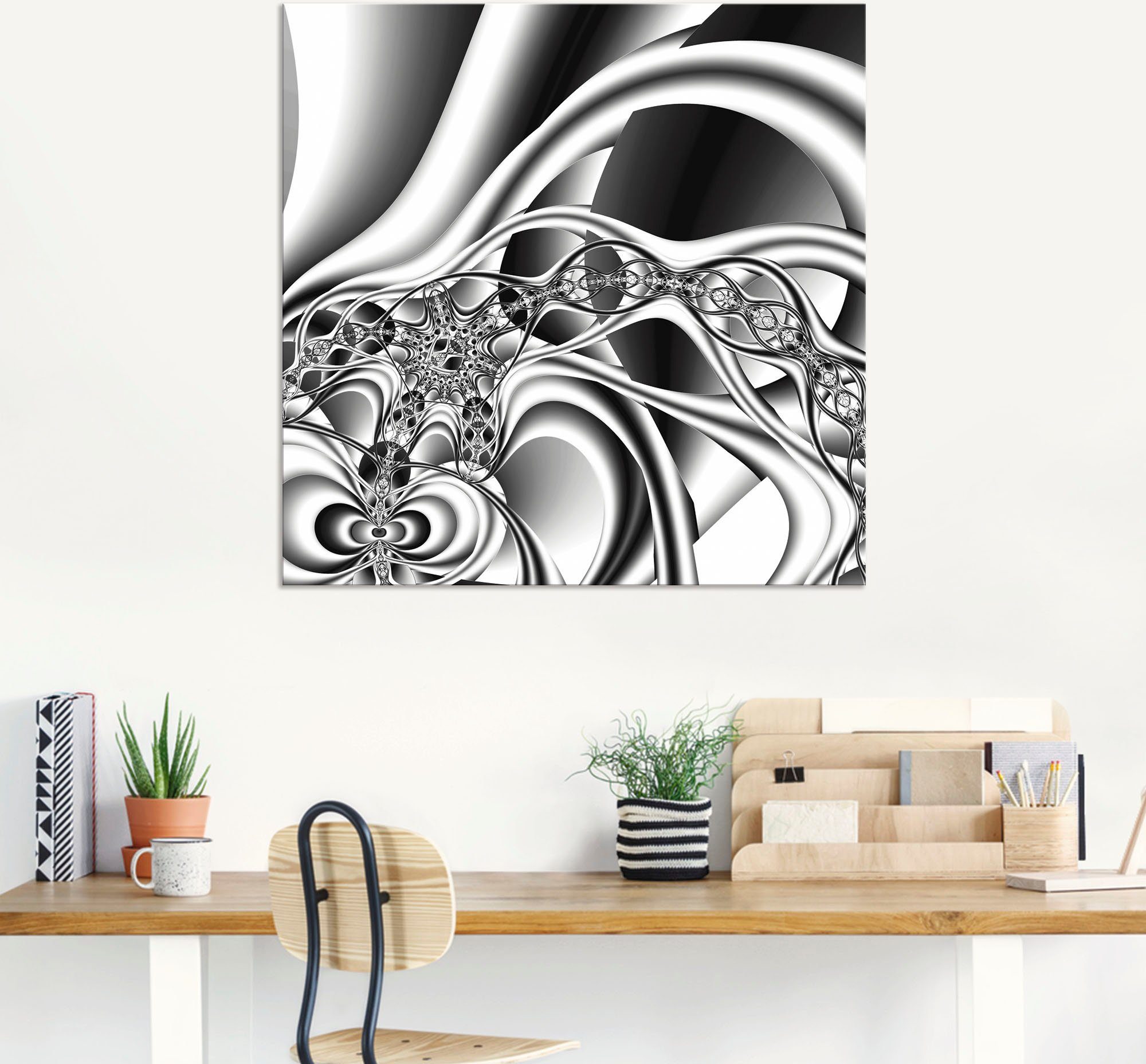 Artland Wandbild »Silberne Kette«, Muster (1 Stück), in vielen Größen & Produktarten - Alubild / Outdoorbild für den Außenbereich, Leinwandbild, Poster, Wandaufkleber / Wandtattoo auch für Badezimmer geeignet-kaufen