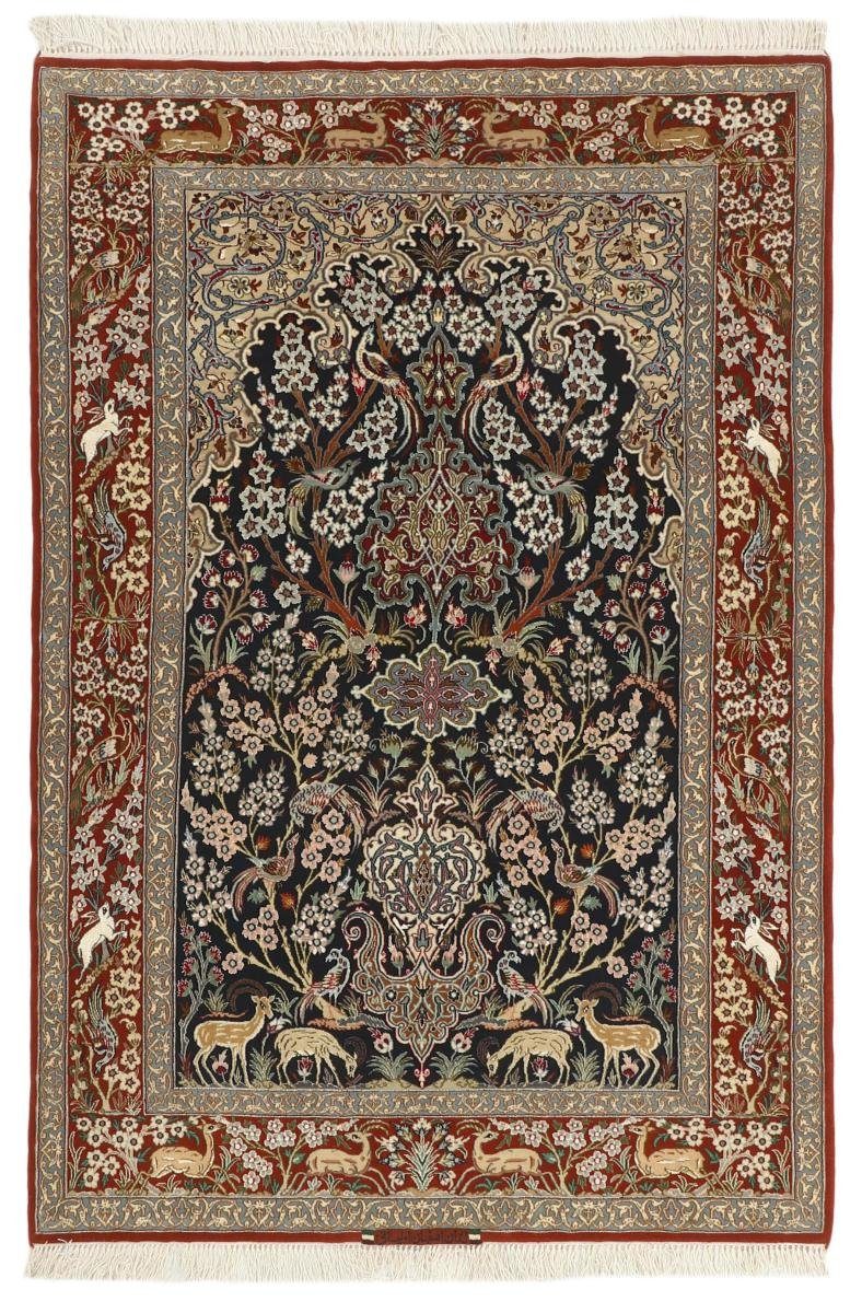 Orientteppich Isfahan 116x184 Handgeknüpfter Orientteppich / Perserteppich, Nain Trading, rechteckig, Höhe: 6 mm