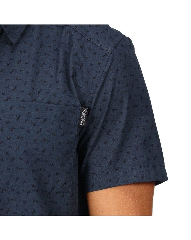 Regatta Kurzarmhemd Mindano VII (schnelltrocknend, atmungsaktiv) dunkelblau Herren