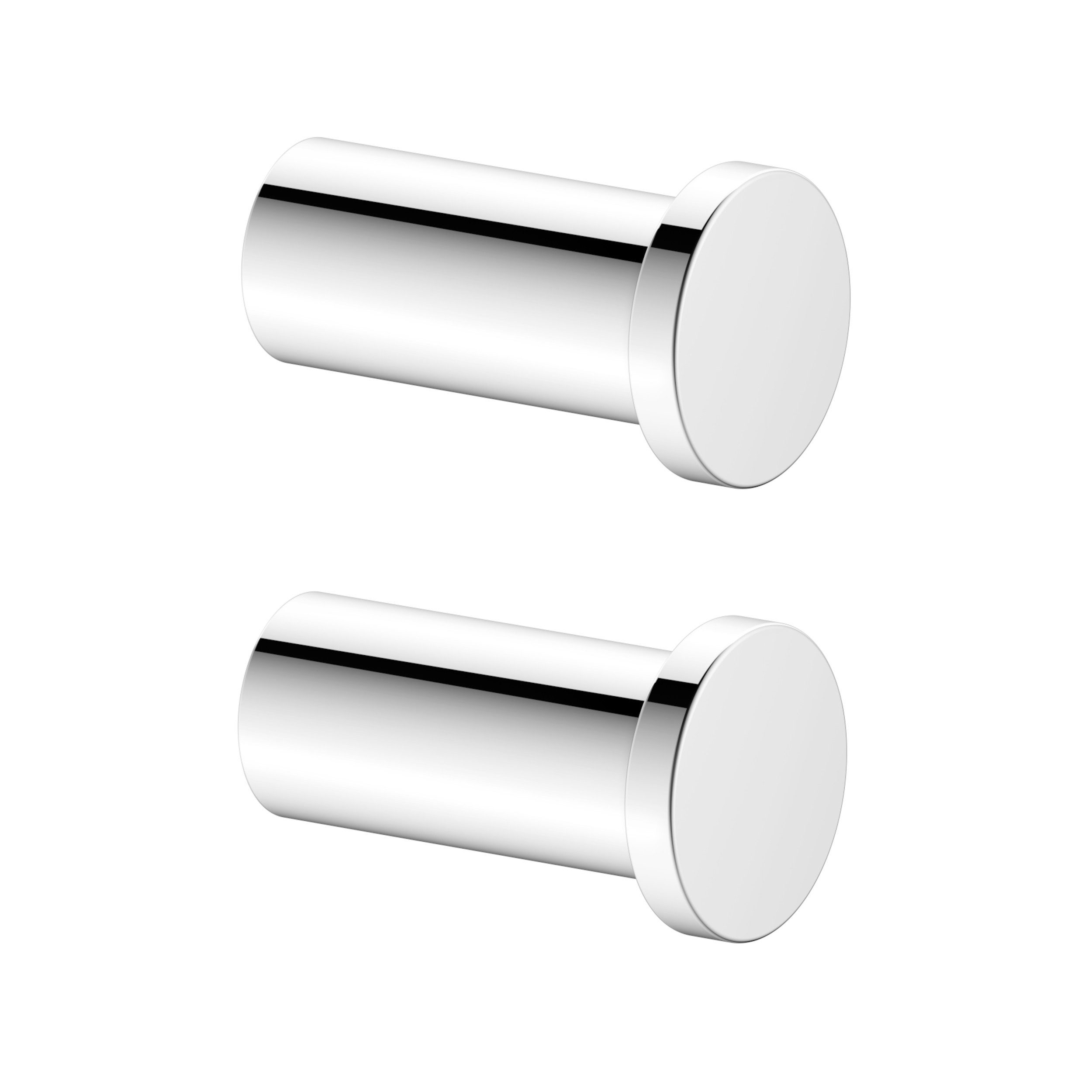 Keuco Handtuchhaken Plan, (2-St., 2er-Set), chrom, handtuchhalter, rund