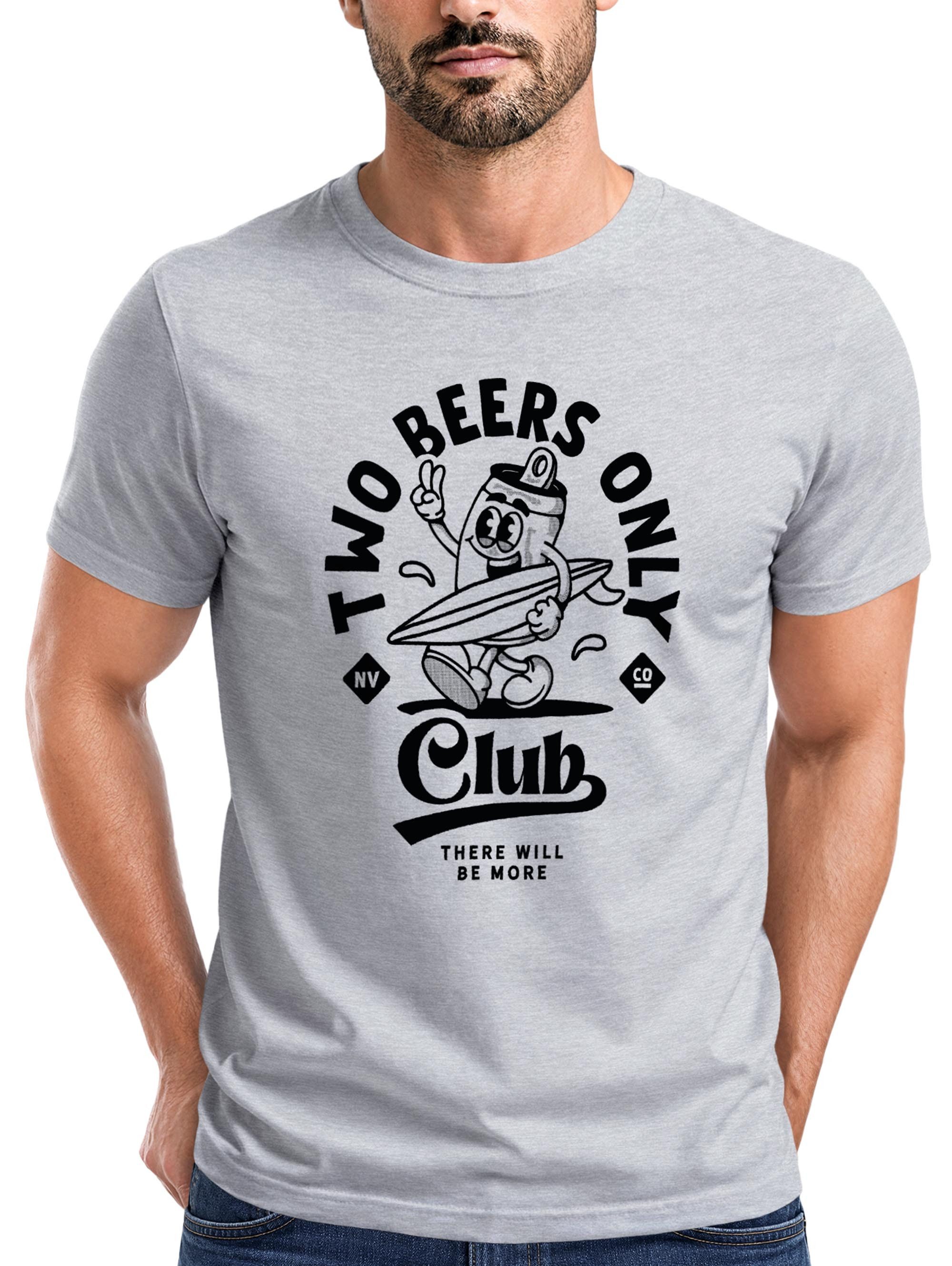 Print-Shirt Herren T-Shirt Printshirt Comic Style Bier Spruch Sommer Urlaub