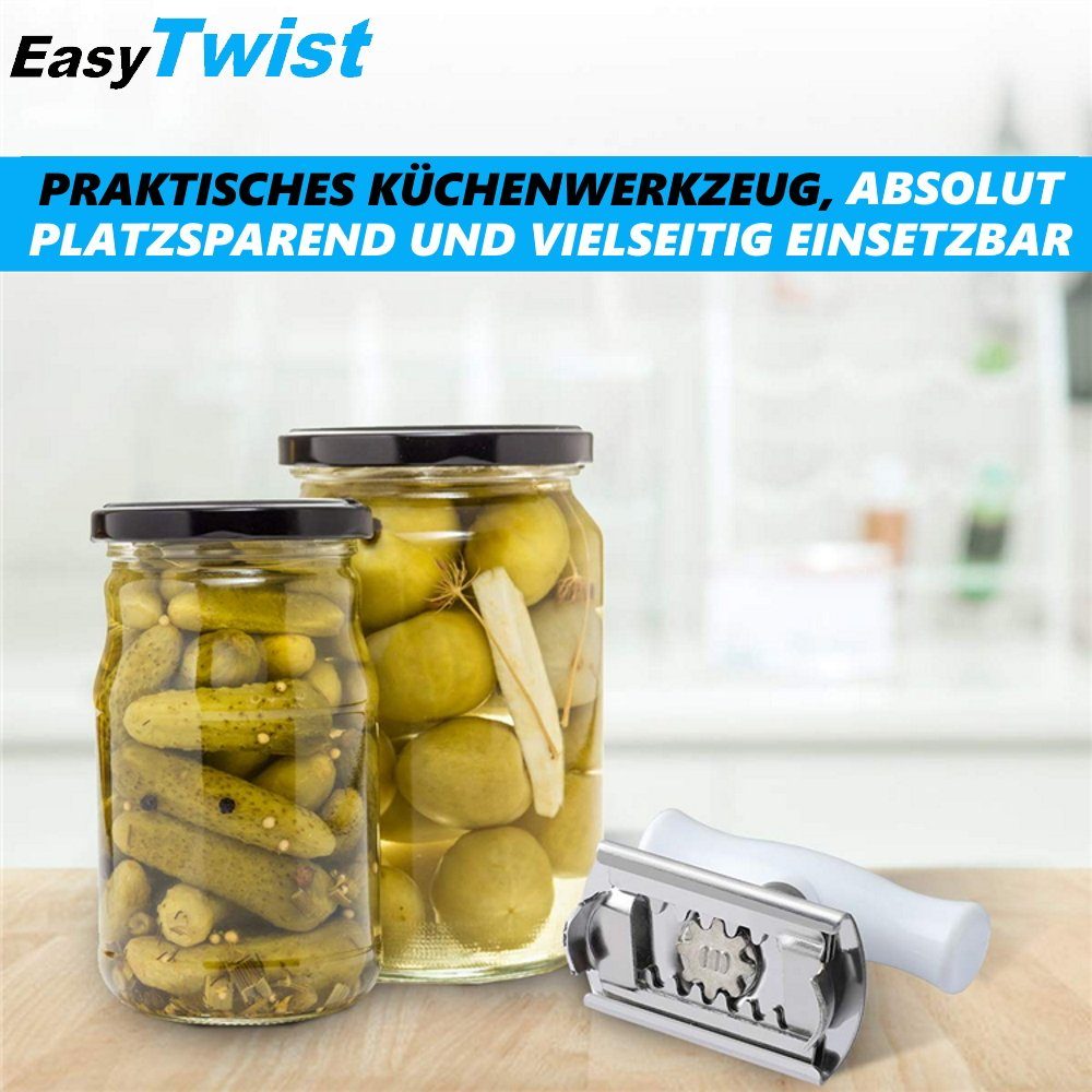 Schraubdeckelöffner, Deckel Drehverschlussöffner EasyTwist MAVURA Öffner Glasöffner Deckelöffner Multiöffner Flaschenöffner