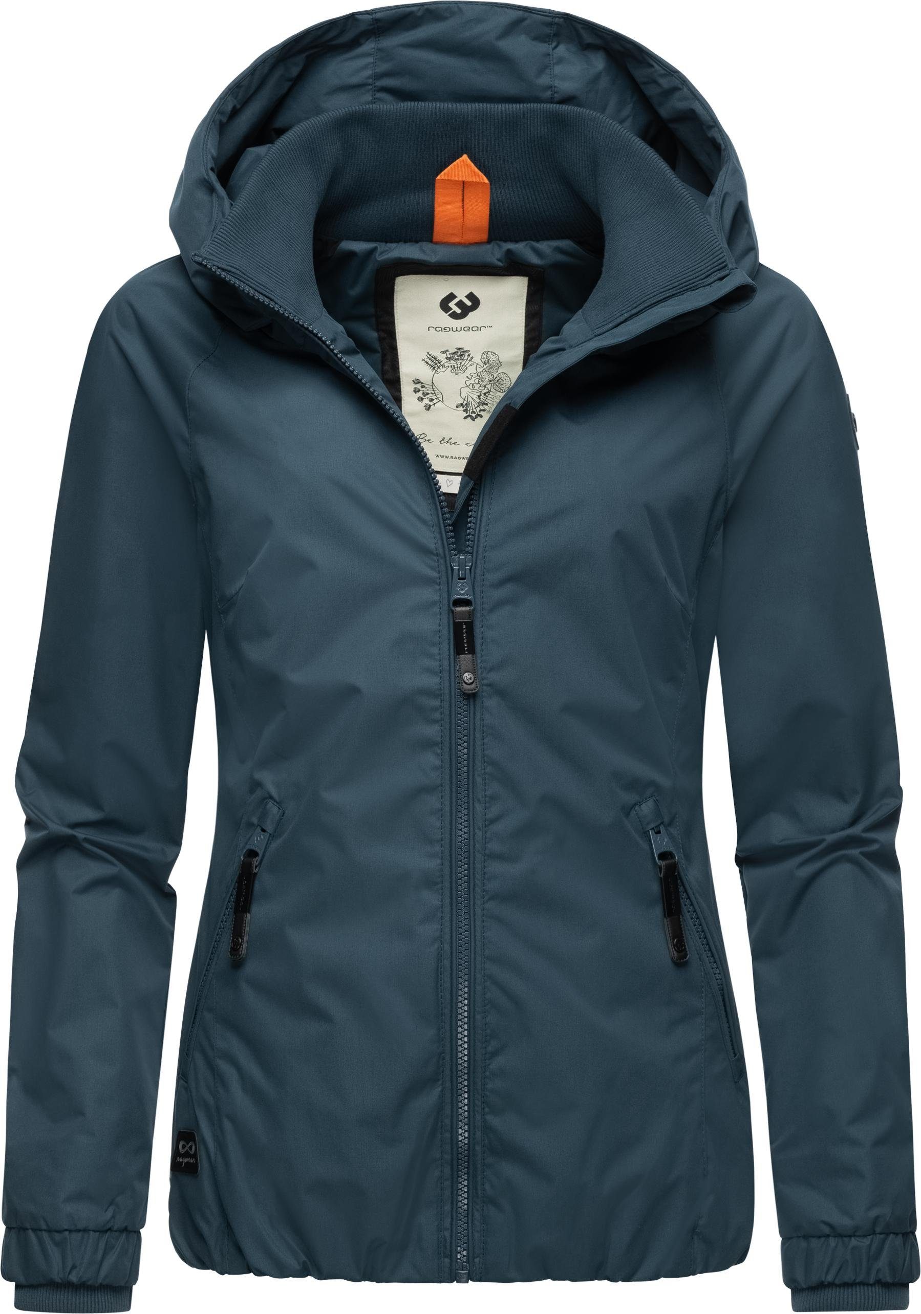 Ragwear Outdoorjacke Dizzie Wasserdichte Übergangsjacke mit großer Kapuze