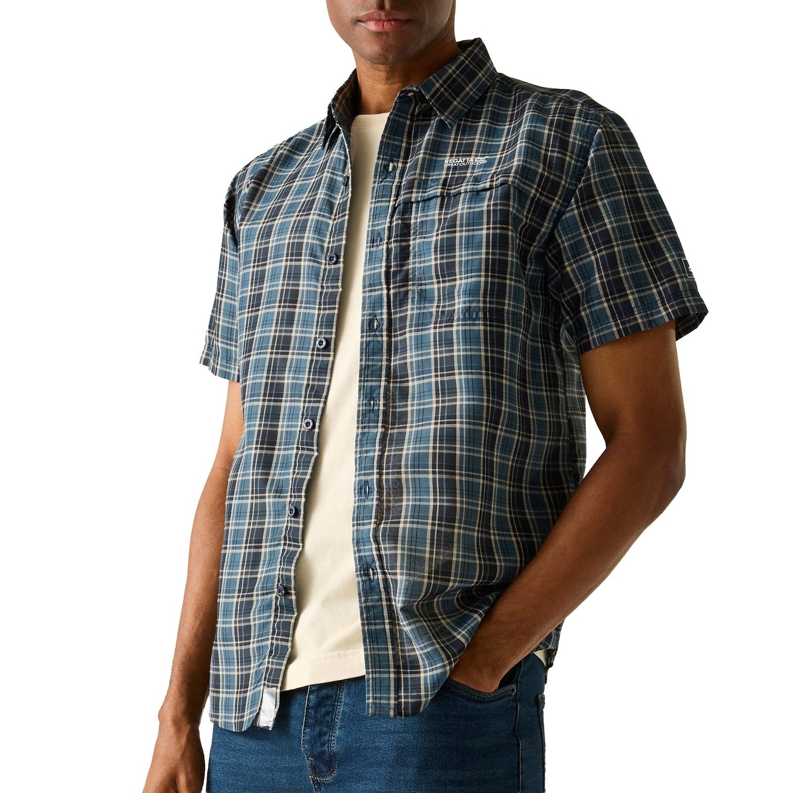 Regatta Funktionshemd Mindano Short Sleeve Shirt mit Brusttasche – Bild 4 von 5