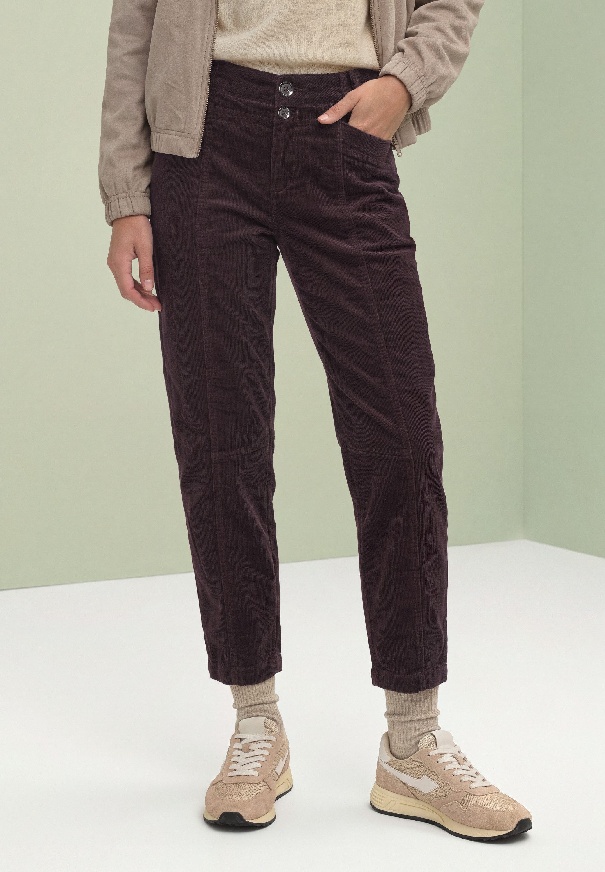 STREET ONE Cordhose im Barrel Fit / Eingrifftaschen