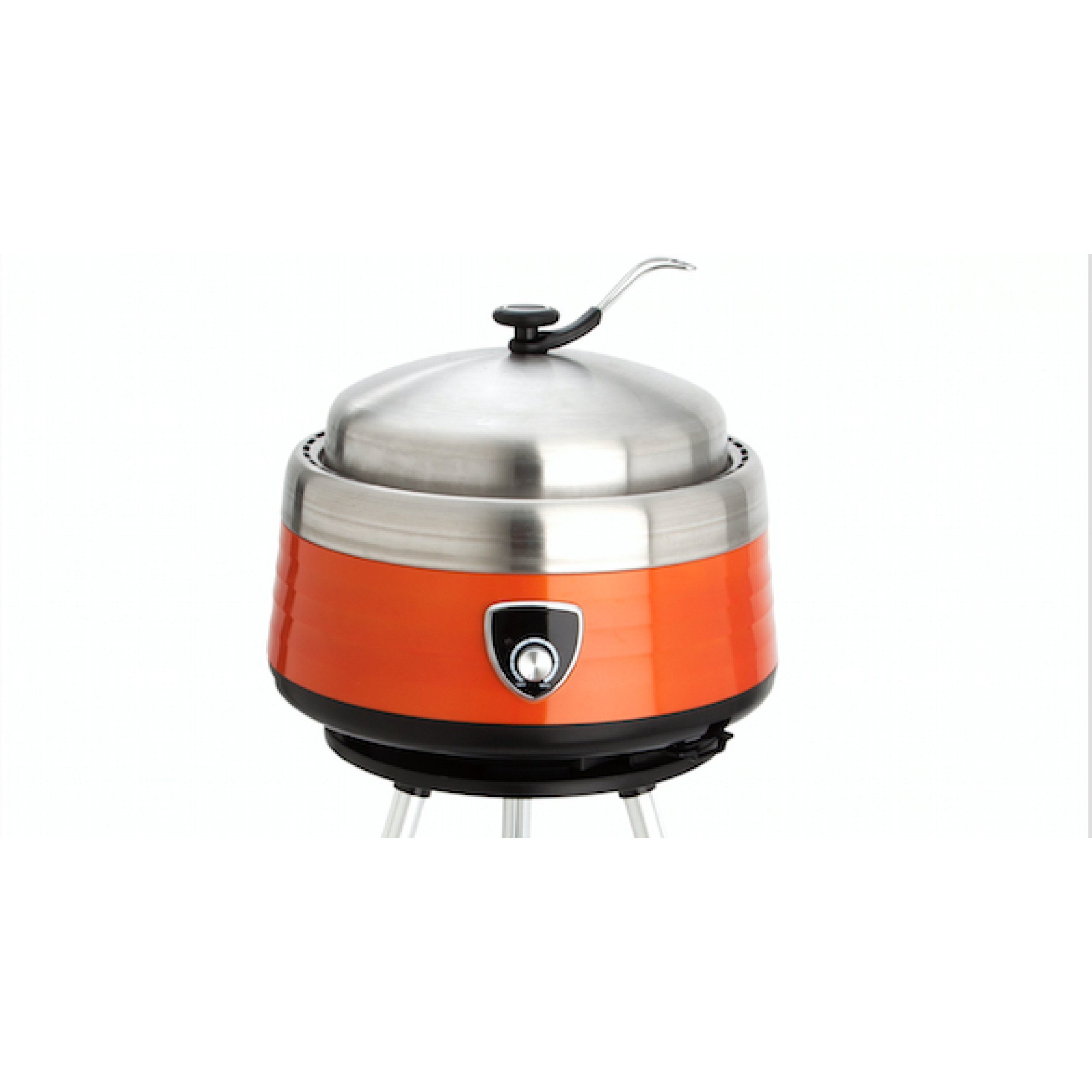 PAELLA WORLD Camping-Gasgrill Vulcano Orange Tragbarer Holzkohlegrill Ø 30 cm