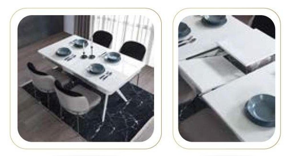 Stuhl Esstisch Stühle Essgarnitur Tisch JVmoebel Essgruppen Esszimmer-Set, 4x Set 5tlg Gruppe