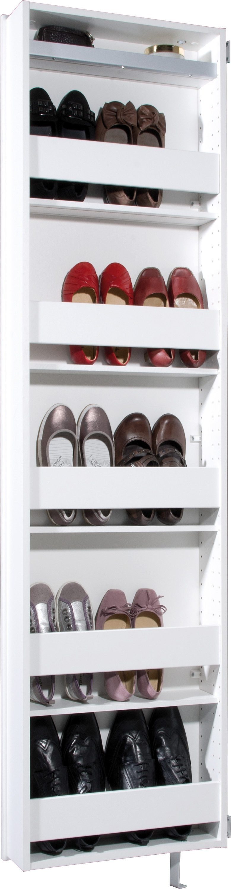 GERMANIA Schuhschrank 1189 (1-St) Drehschrank mit Spiegel, für schmale Flure, hinten offen, Tiefe: 18 cm – Bild 4 von 5