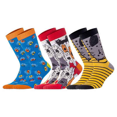 BIGGDESIGN Socken Biggdesign Damen Socken Set, Baumwolle, Größe 36-40, 3er Pack (1-Paar)