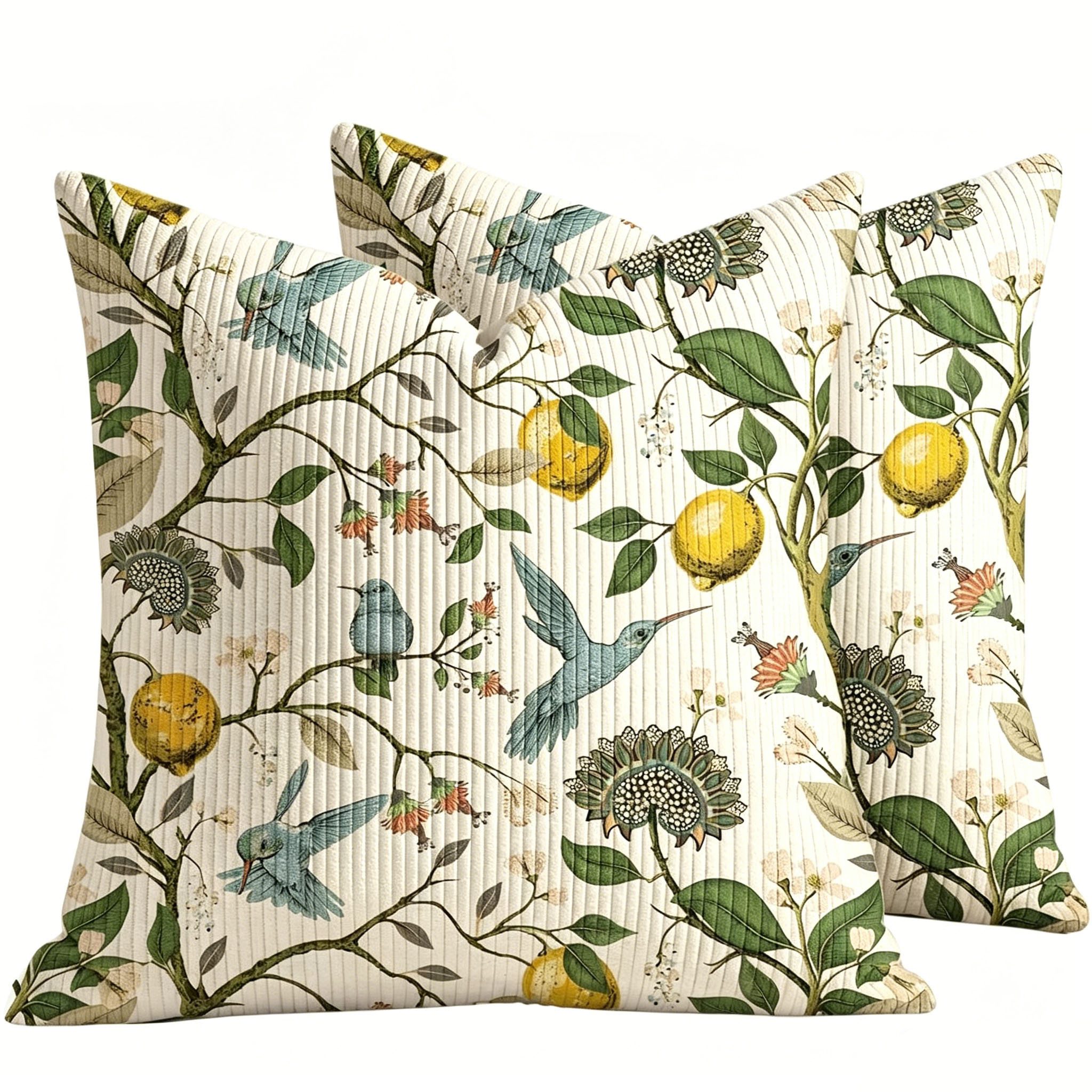 Diwzbyn Kissenbezug Cord-Kissenbezug 45×45 cm, Landhaus-Stil Kissenbezug, (1 Stück), Blumenmuster Kissenbezug für Sofa, Schlafzimmer und Wohnkultur