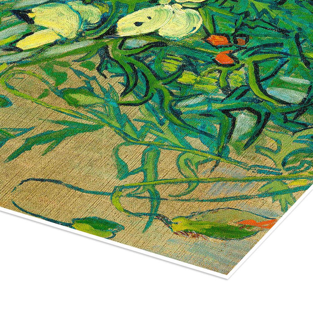 Posterlounge Wandbild Schmetterlinge auf Mohnblüten, Vincent van Gogh, erhältlich als Poster, Leinwandbild, Wandsticker oder Acrylglasbild – Bild 3 von 5