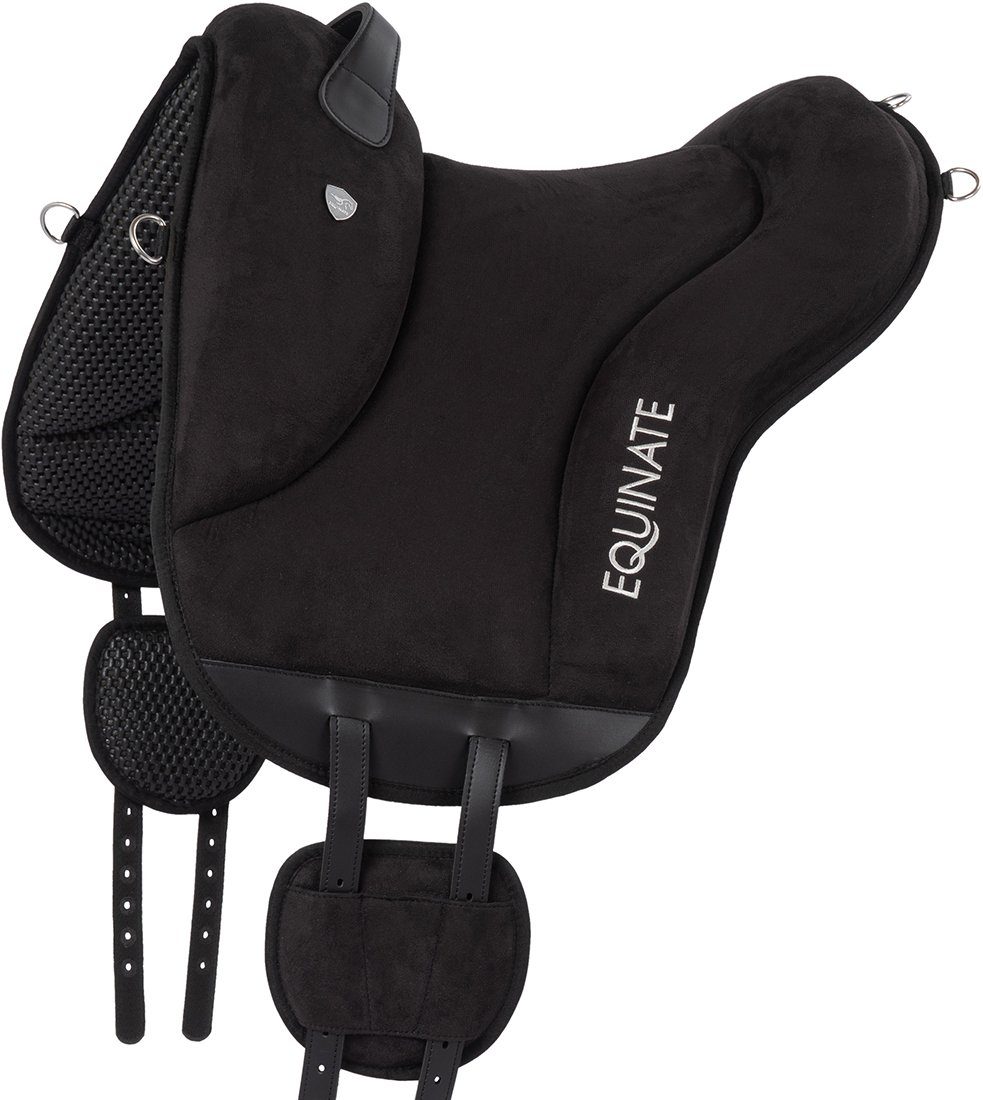 Equinate Wanderreitsattel Reitpad Newfield, aus synthetischem Wildleder Schwarz