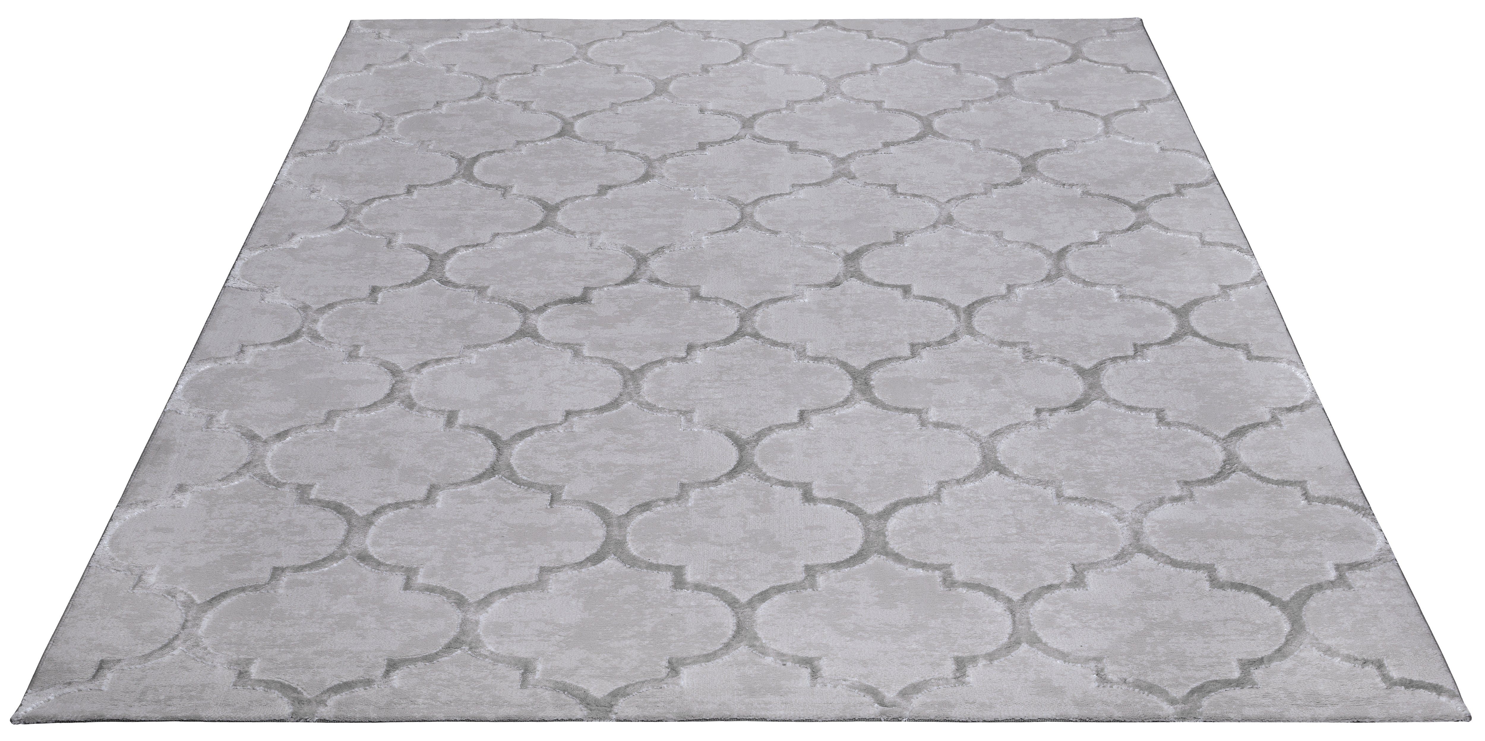 OTTO home Teppich Badra Kurzflor, rechteckig, Höhe: 12 mm, geometrisch, Hoch Tief Design, 3-D Wirkung, Ornamente, Wohnzimmer