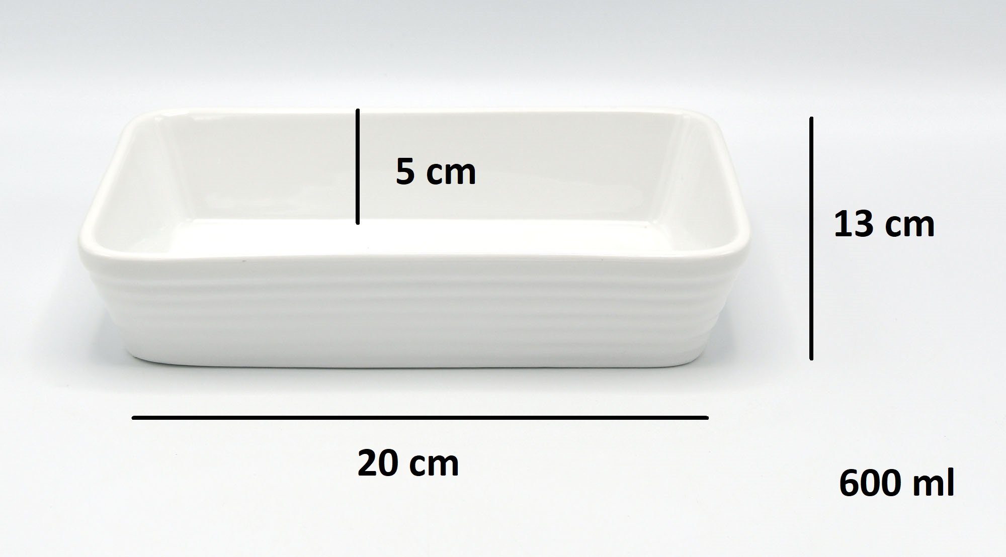 4 Florina Küchenform Auflaufform Porzellan Lasagne Backform Größen Auflaufform rechteckig