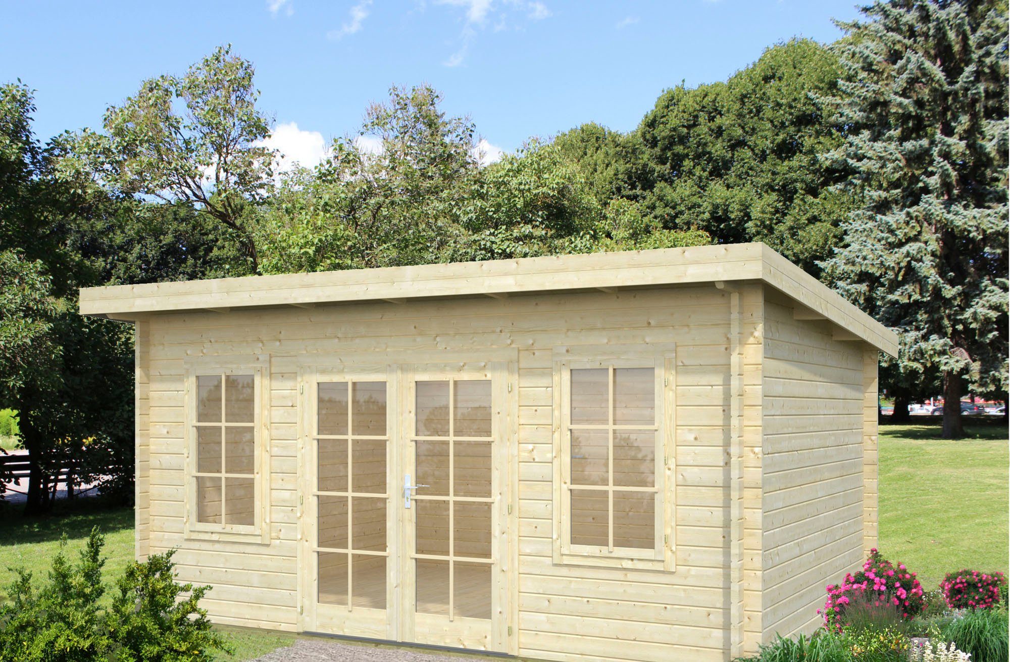 Palmako Gartenhaus Lisa, BxT: 494x394 cm, (Set), 14,2 m², mit Fußboden im Gartenhaus