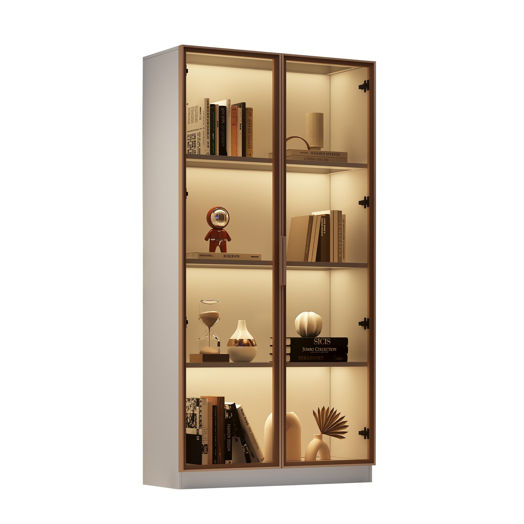 Merax Vitrine mit Glastüren (1-St) Badezimmerschrank günstig online kaufen