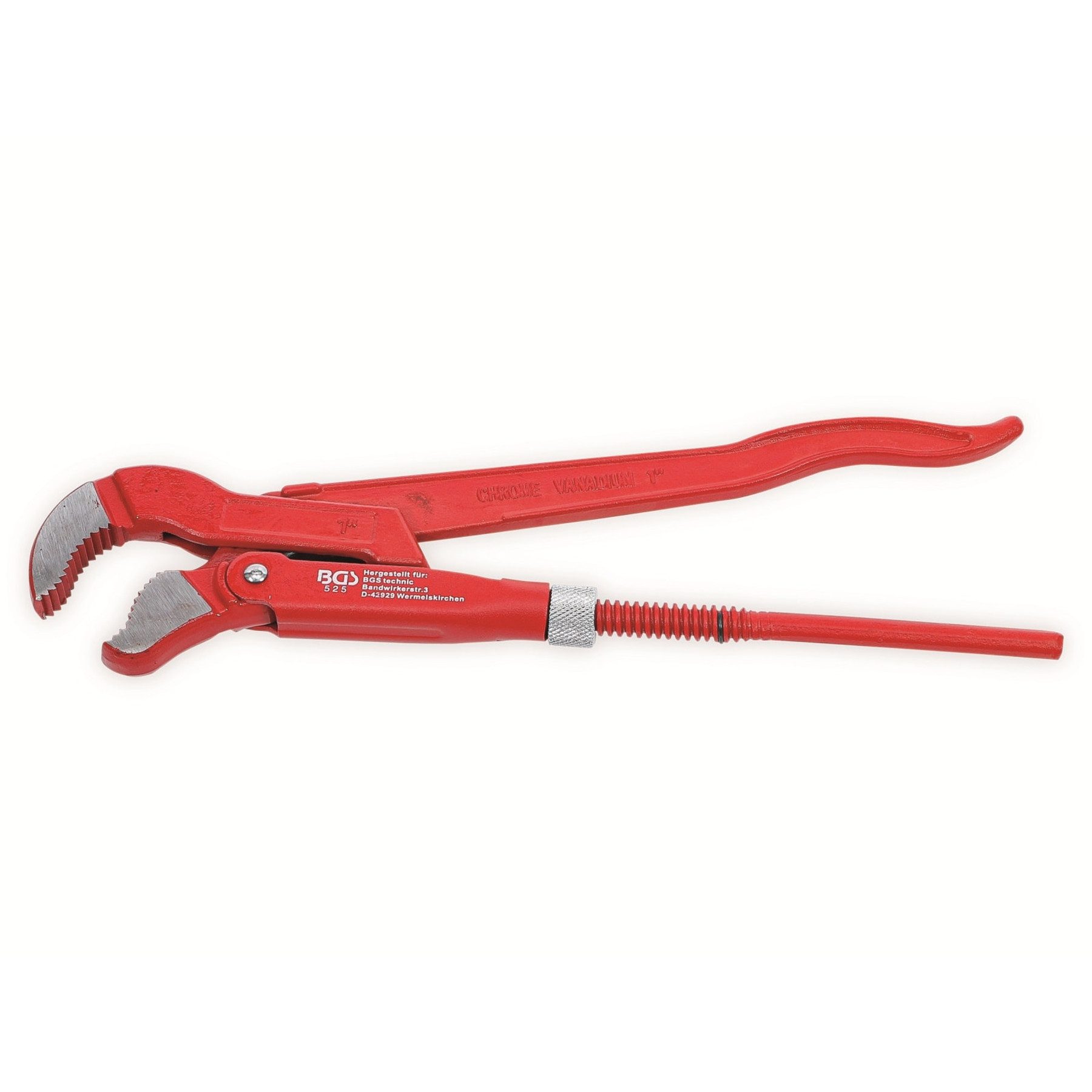 BGS technic Eckrohrzange BGS TECHNIC Eckrohrzange 525, 1", S-Maul, 320 mm