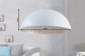 riess-ambiente Hängeleuchte GLOW 50cm weiß / silber, ohne Leuchtmittel, Wohnzimmer · Metall · Esszimmer · Modern Design