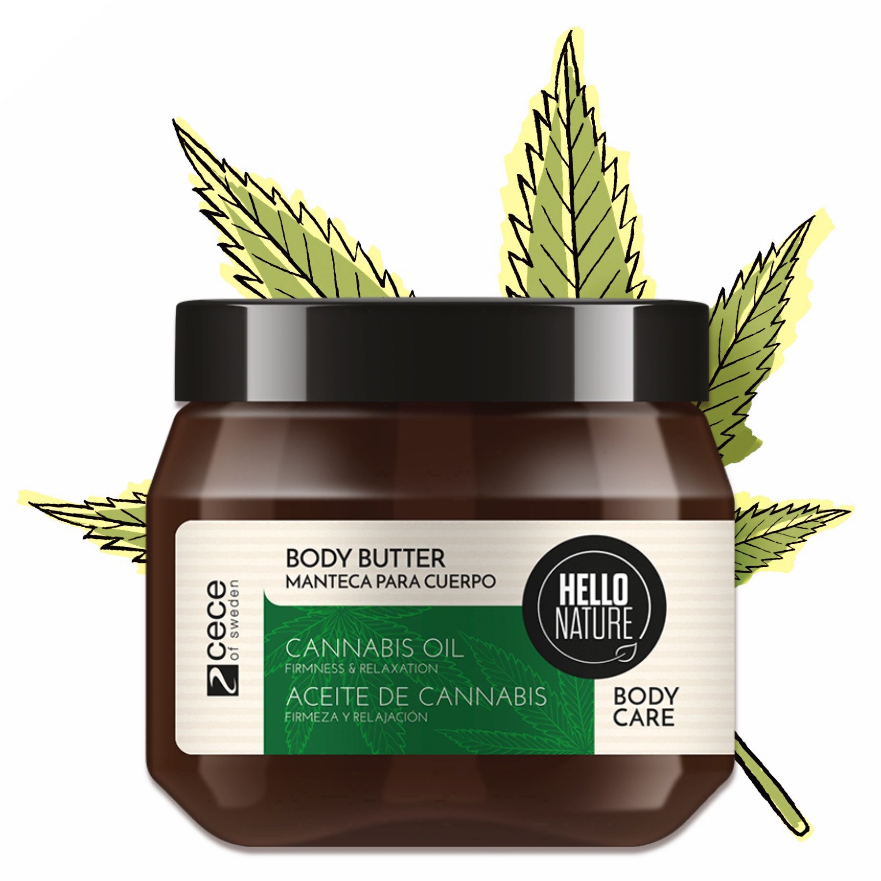 P-Beauty Cosmetic Accessories Körperbutter Hello Nature Body Butter Körpercreme Hautpflege Cannabis Bio-Hanföl, 1-tlg., Körperpflege, Body Butter, Hautpflege, Hanf-öl
