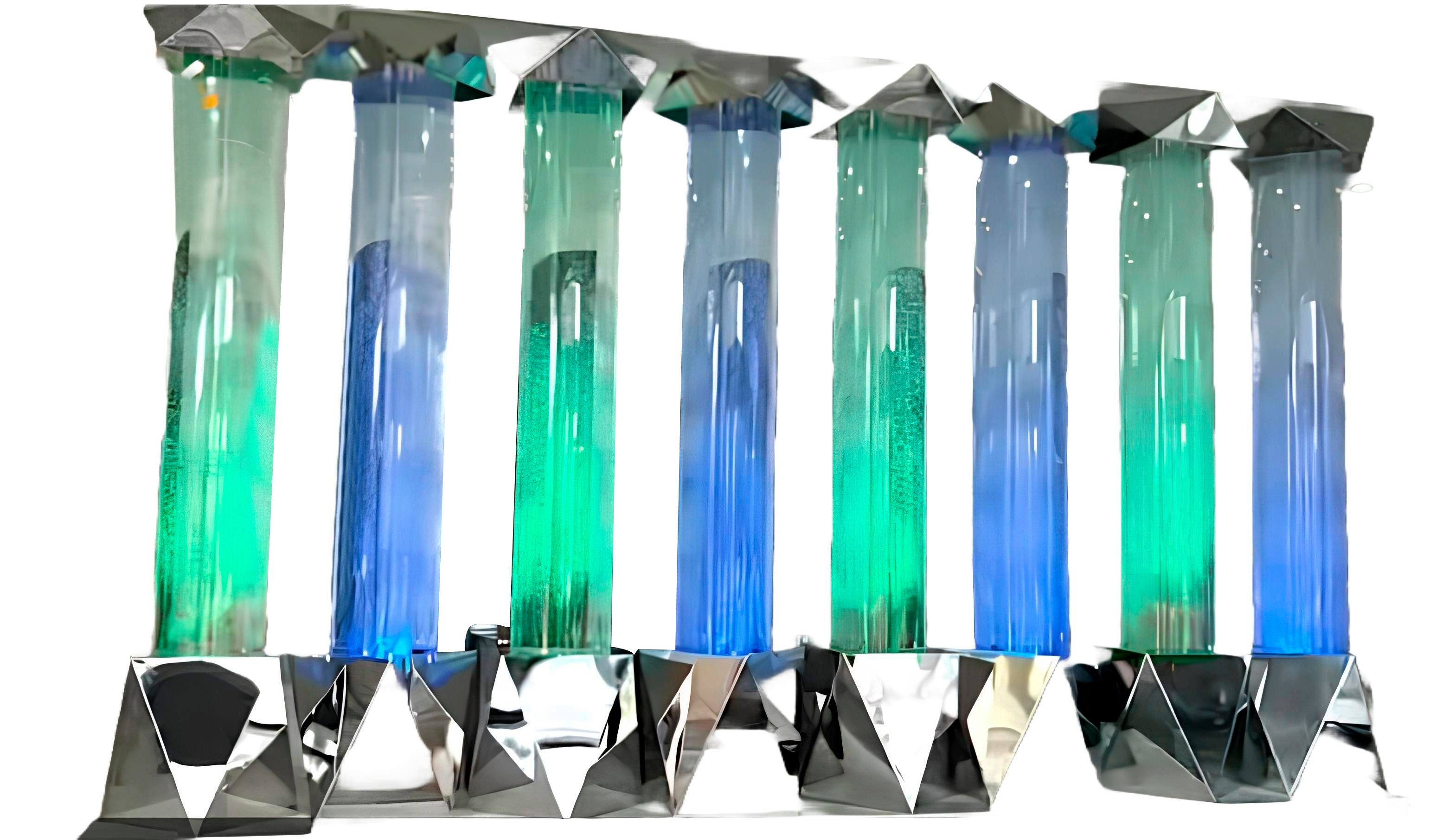 Xlmoebel Zierbrunnen Wasserwand-Säule mit LED-Beleuchtung und eleganter Trennwandfunktion, (Säule), Hergestellt in Europa