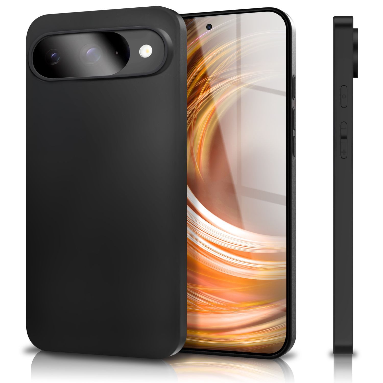 Nalia Smartphone-Hülle Google Pixel 9 16 cm (6,3 Zoll), 1,28mm TPU Cover / Dünn & Mattiert / Staubschutz Tasten / Anti Flecken