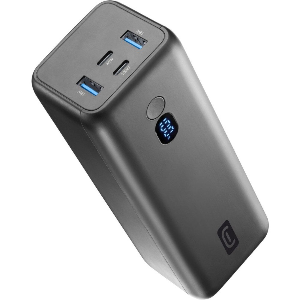 Cellularline Cellularline PBMAXIIT27000K Powerbank für Unterwegs. Powerbank Cellularline PBMAXIIT27000K, Hochleistungs-Powerbank mit 27000 mAh Kapazität