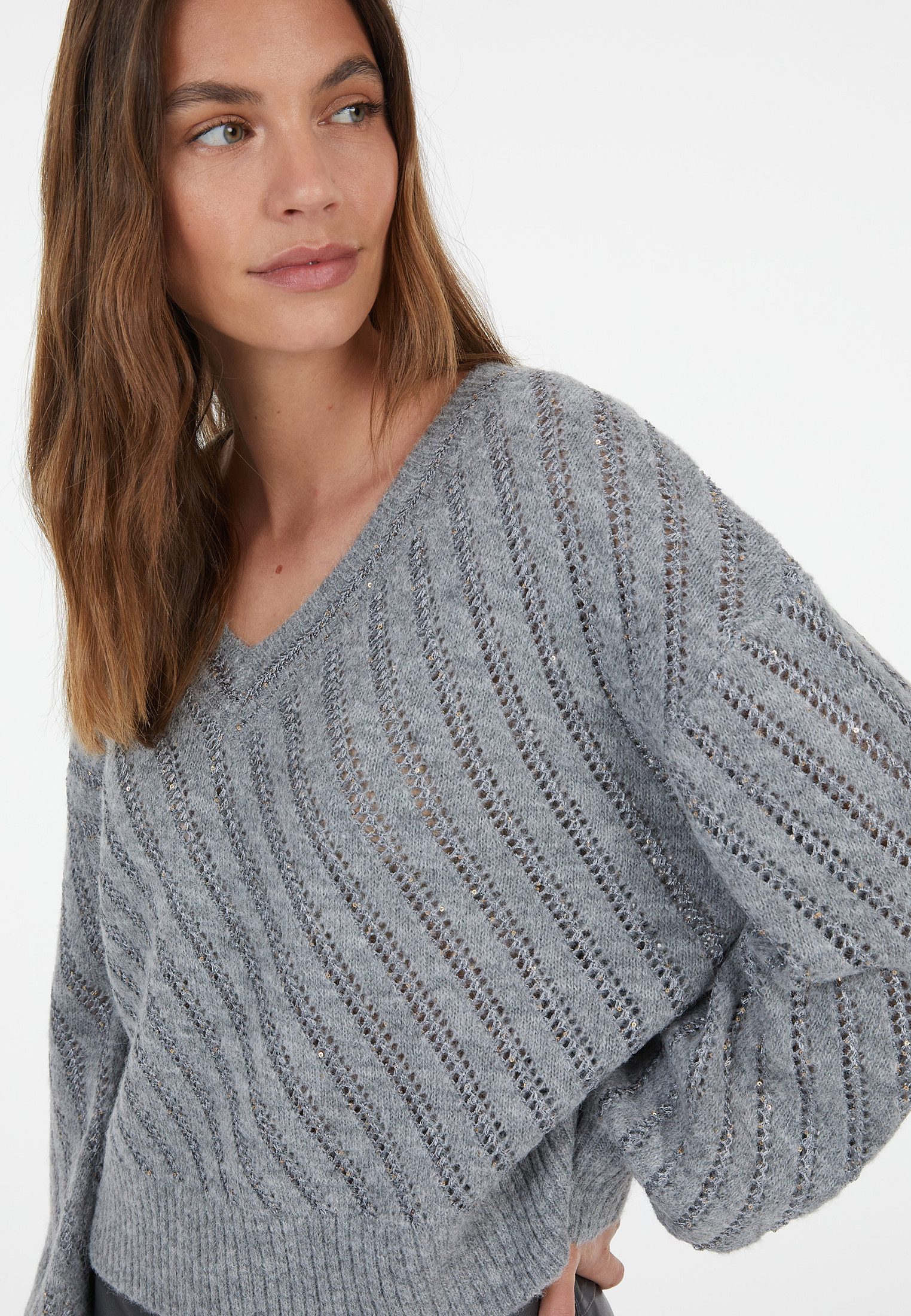 MARC AUREL V-Ausschnitt-Pullover