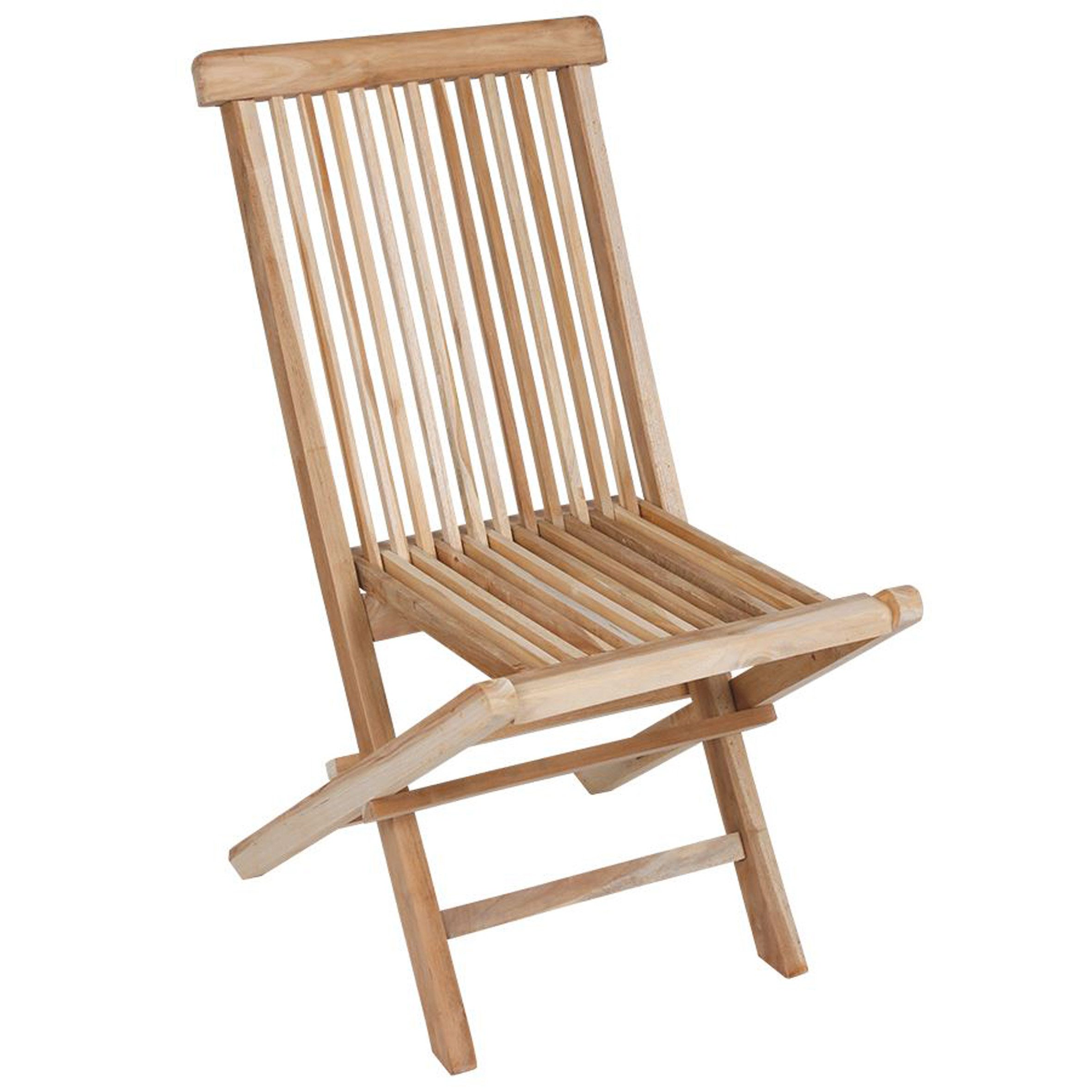 Spetebo Gartenstuhl Teak Klappstuhl natur - günstig online kaufen