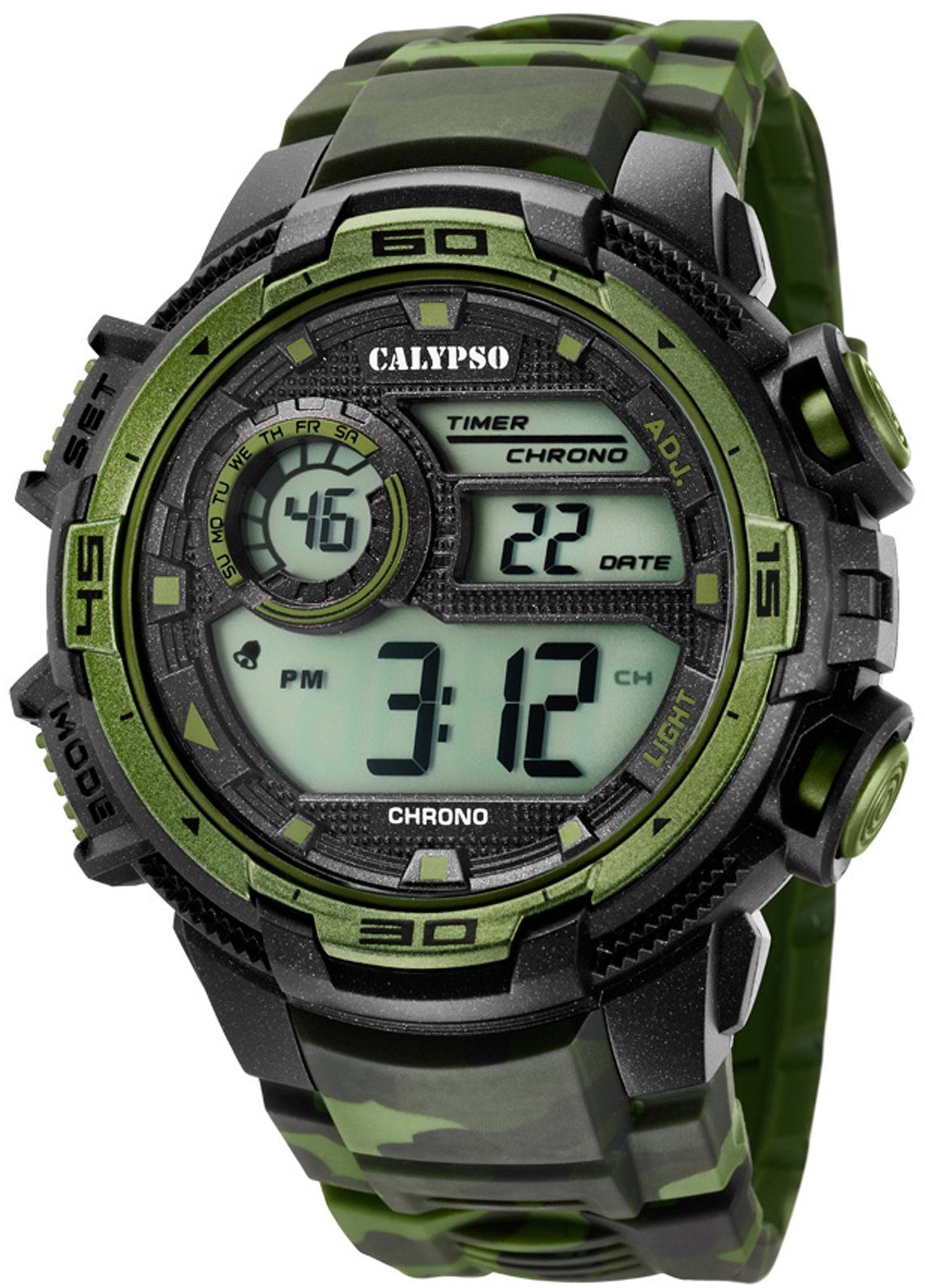 CALYPSO WATCHES Chronograph X-Trem, K5723/2, Armbanduhr, Quarzuhr, Herrenuhr, Datum, Digitalanzeige, Stoppfunktion