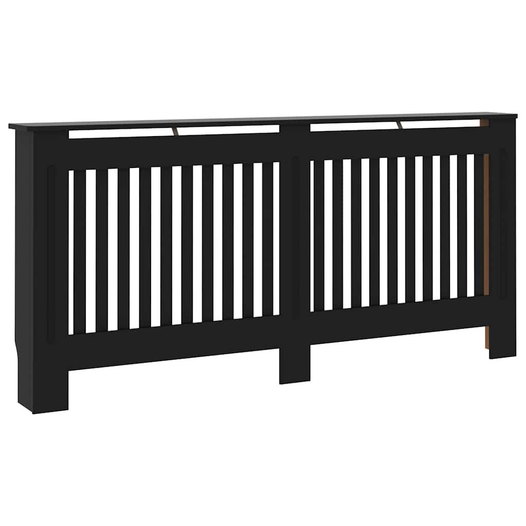 vidaXL Heizkörper Heizkörperverkleidung Schwarz 172x19x81,5 cm Holzwerkstoff