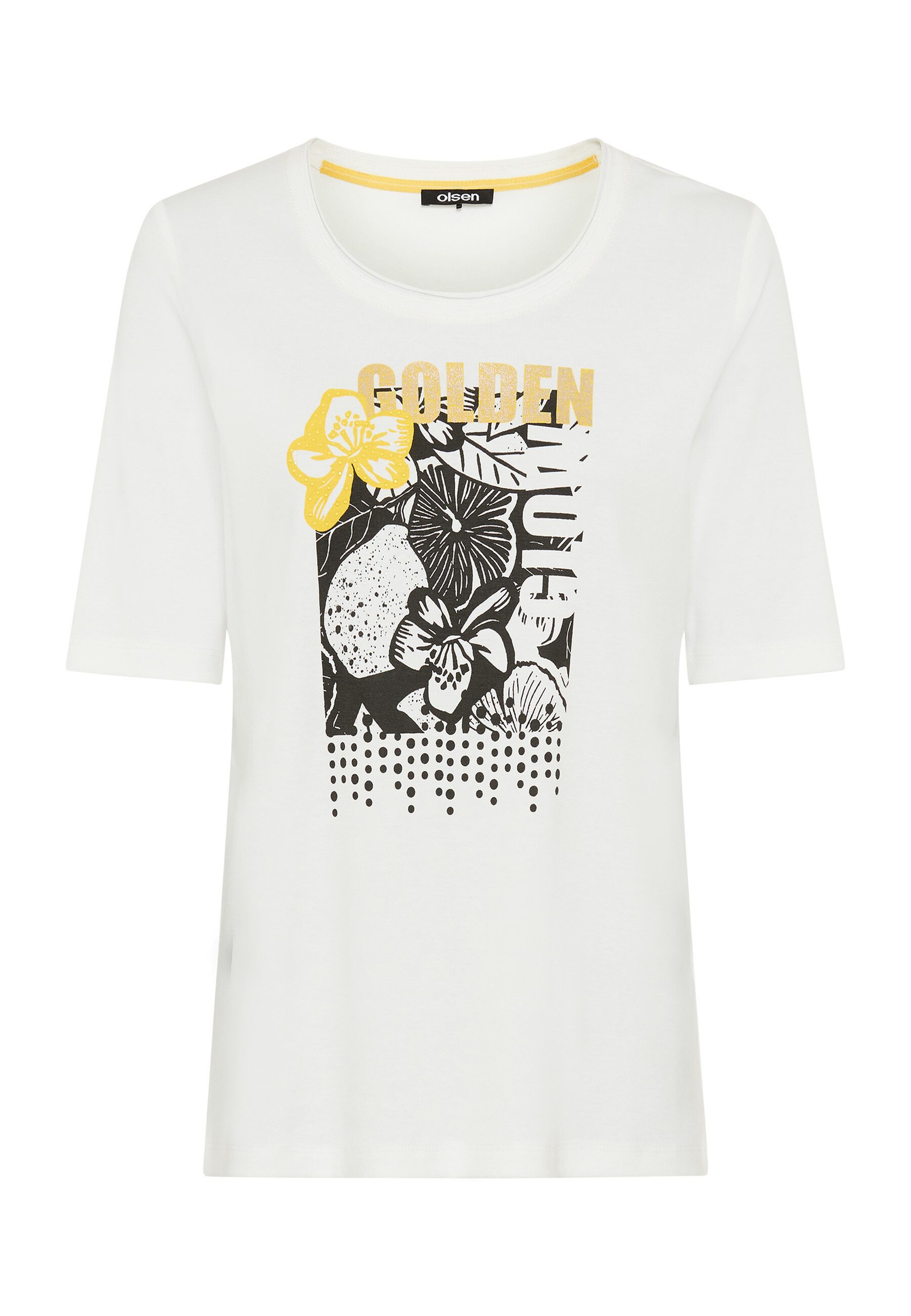 Olsen T-Shirt Shirt mit Placement-Print und 1/3-Ärmeln