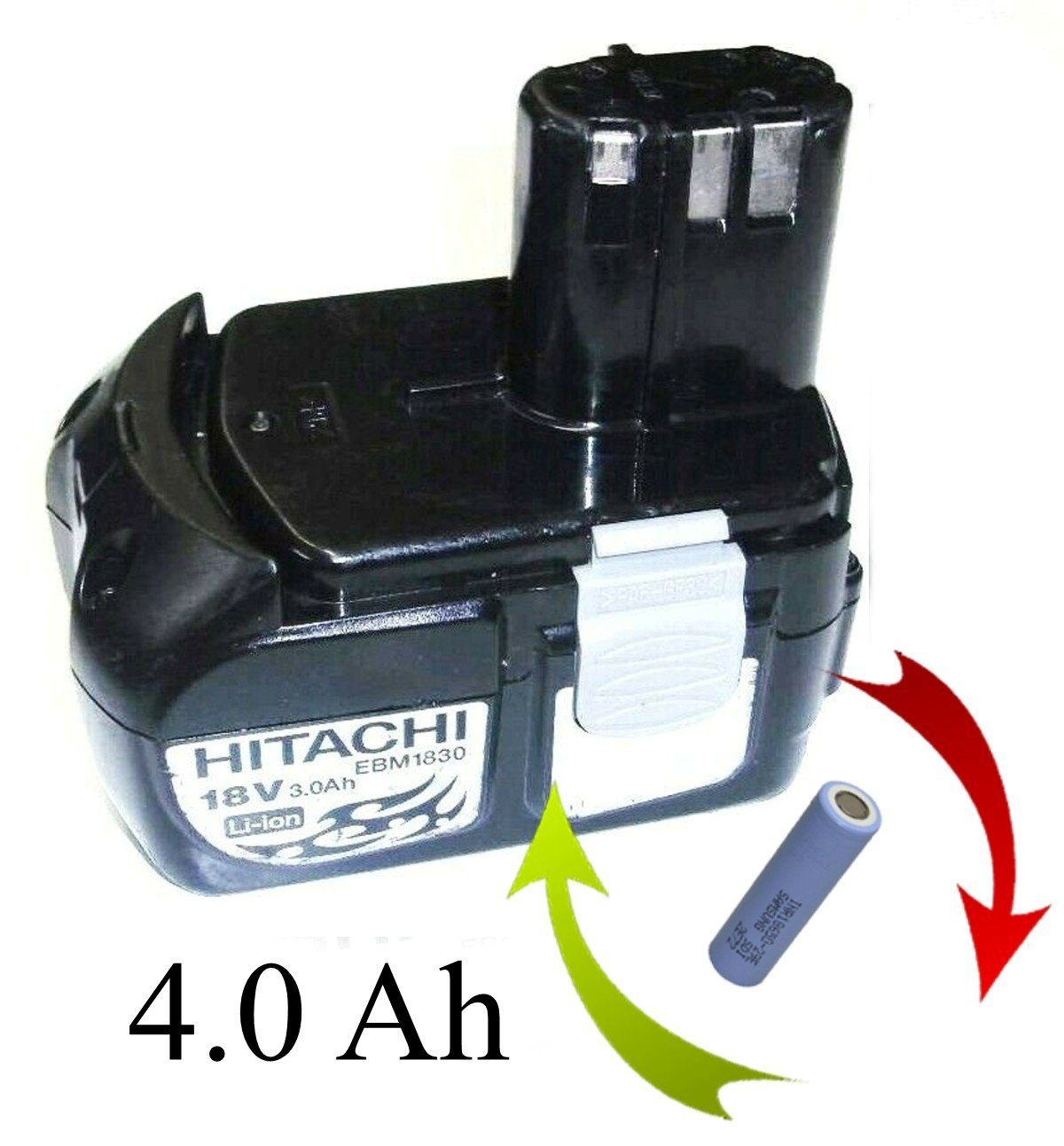 HKM Akkutechnik Akkureparatur Zellentausch für Hitachi Akku 18 V Akku