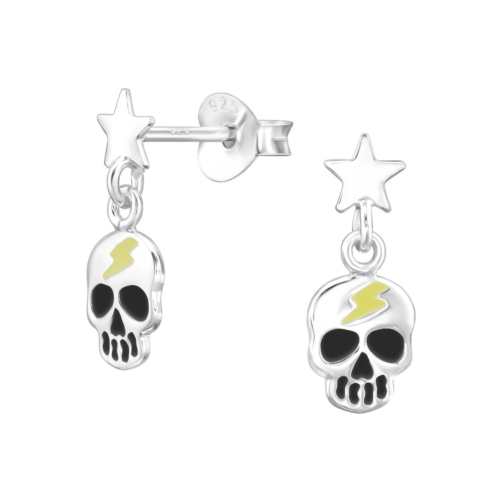 Ohrring-Set Totenkopf Kinder Ohrringe 925 Silber Geschenk