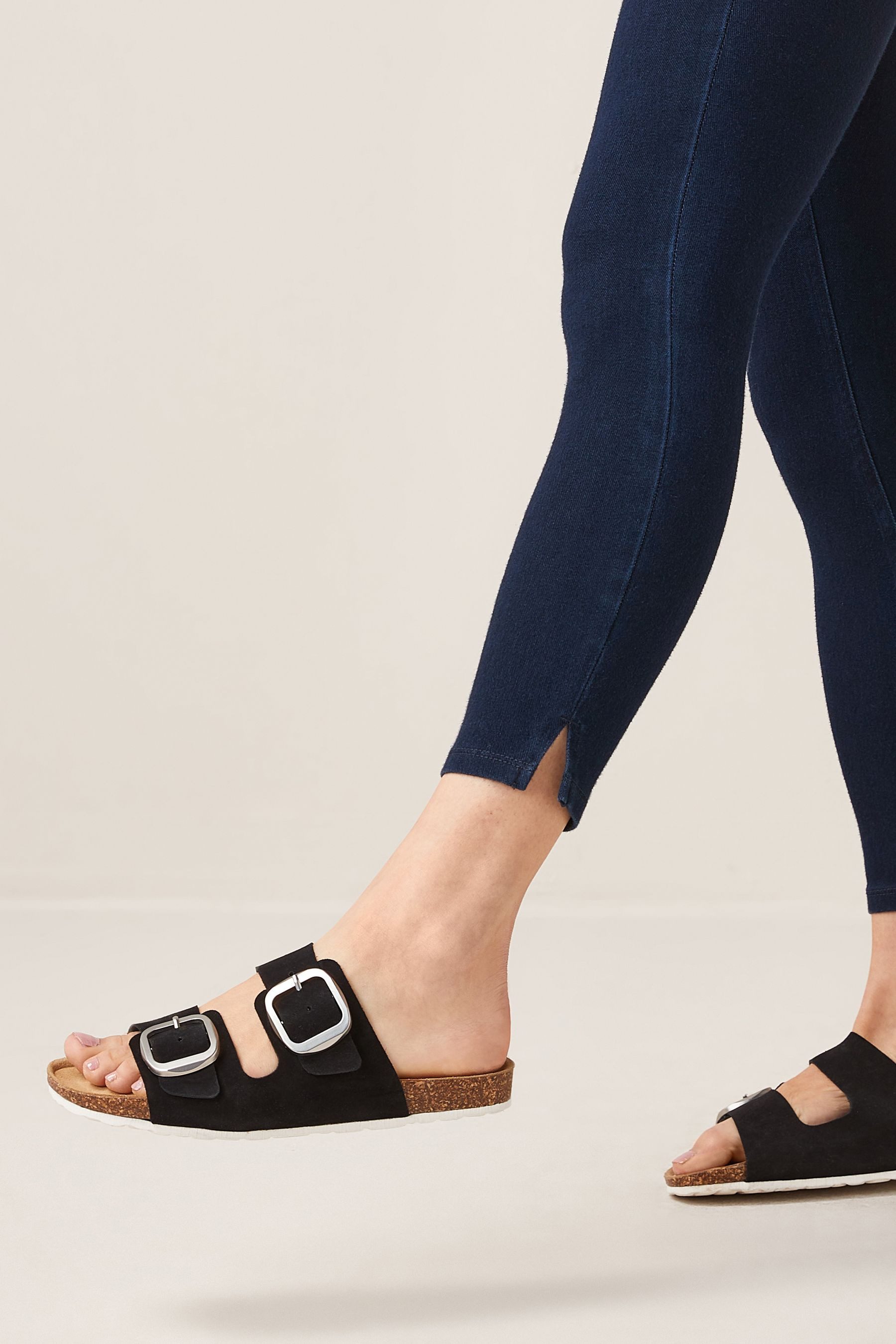 Next Jeansleggings Verkürzte Denim-Leggings aus Jersey, Kurzgröße (1-tlg)
