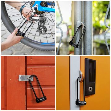 Kurtzy Kindersicherung Secure 4-Digit Bike Lock for Theft Protection, Robustes 4-stelliges Bügelschloss für Fahrrad Diebstahlschutz