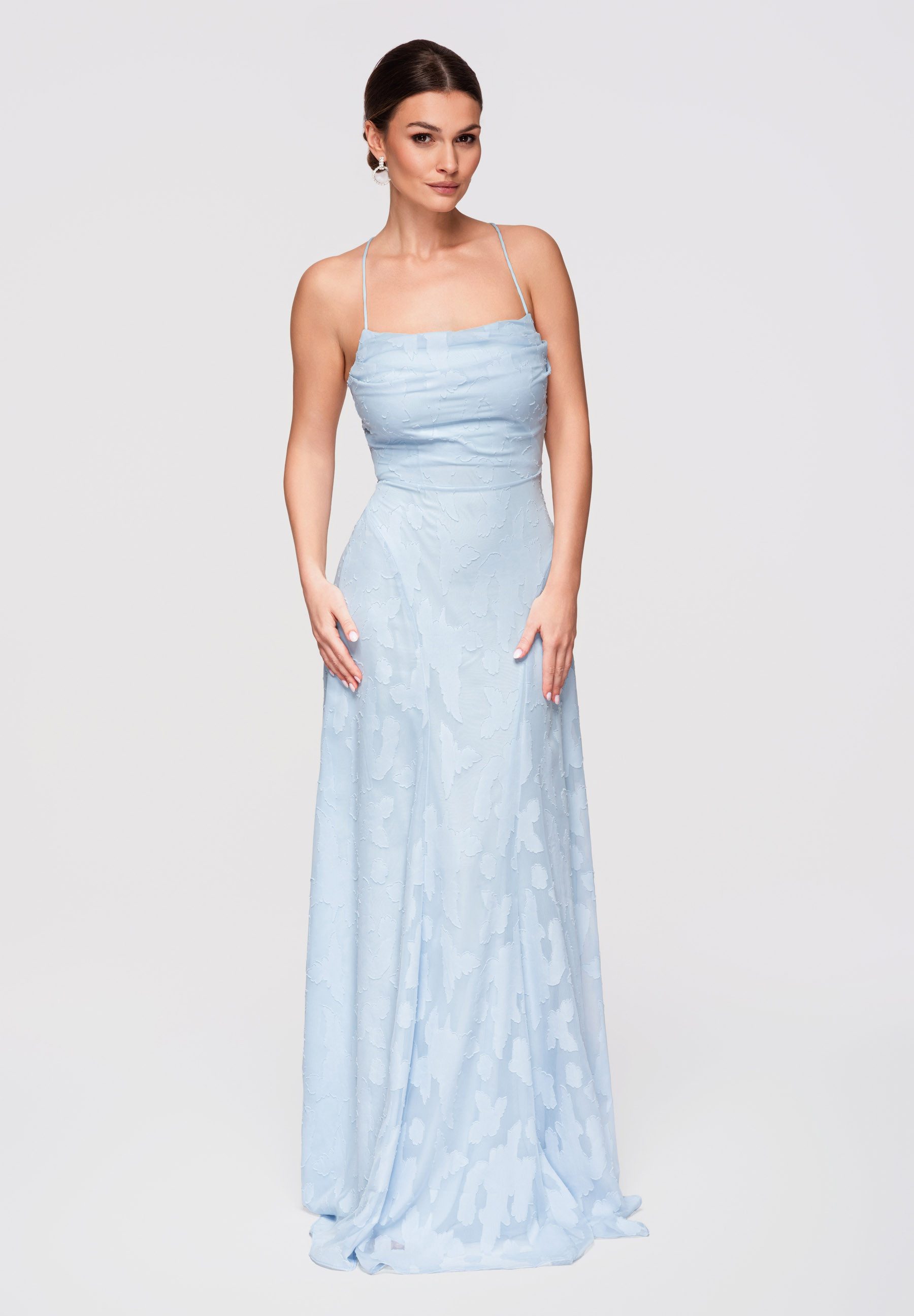 OMBRE Abendkleid Damen Maxikleid Abendkleid Rückenfrei Elegant (kein Set, 1-tlg) Offener Rücken mit Schnürung